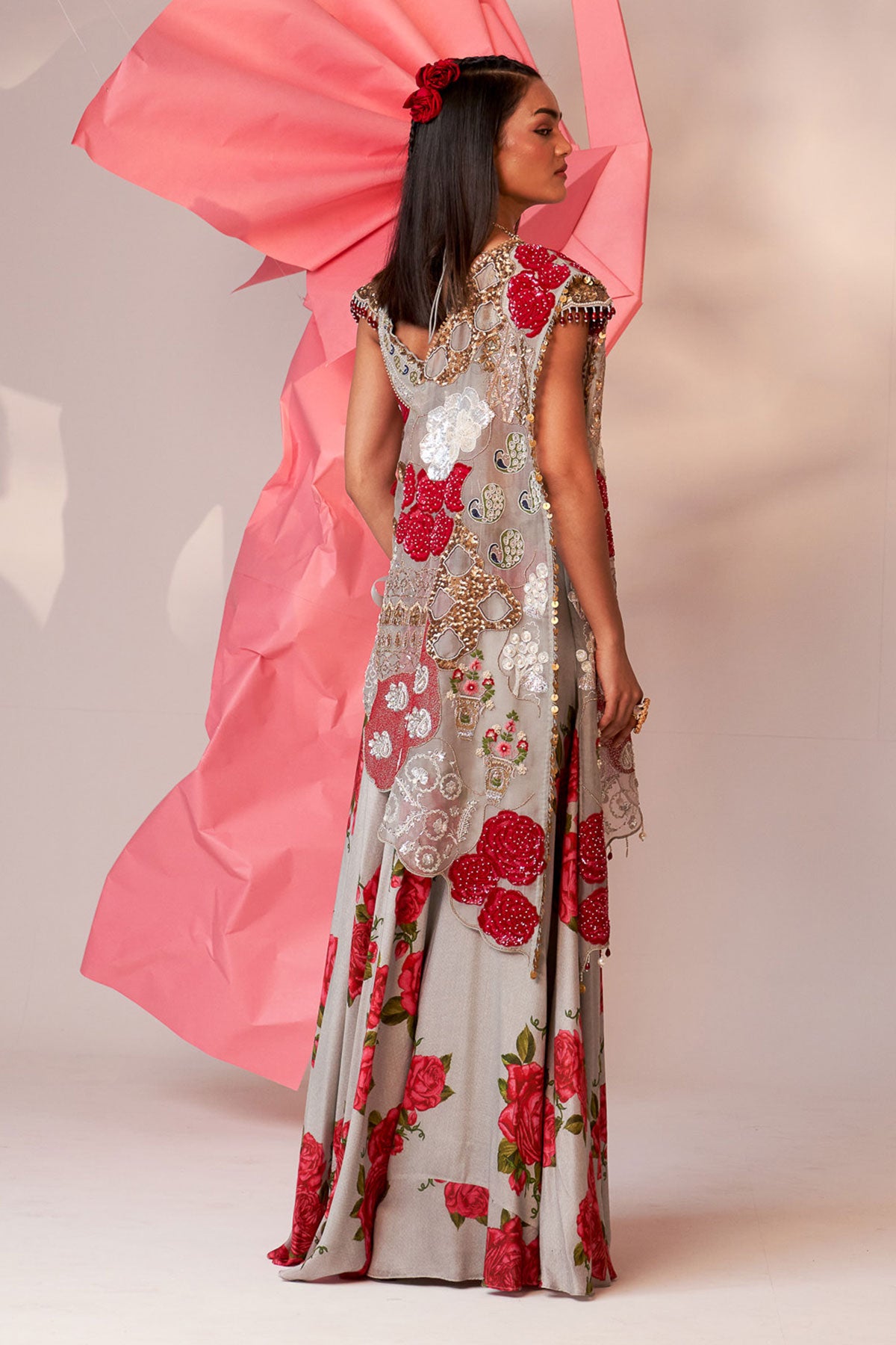Drape and sharara set