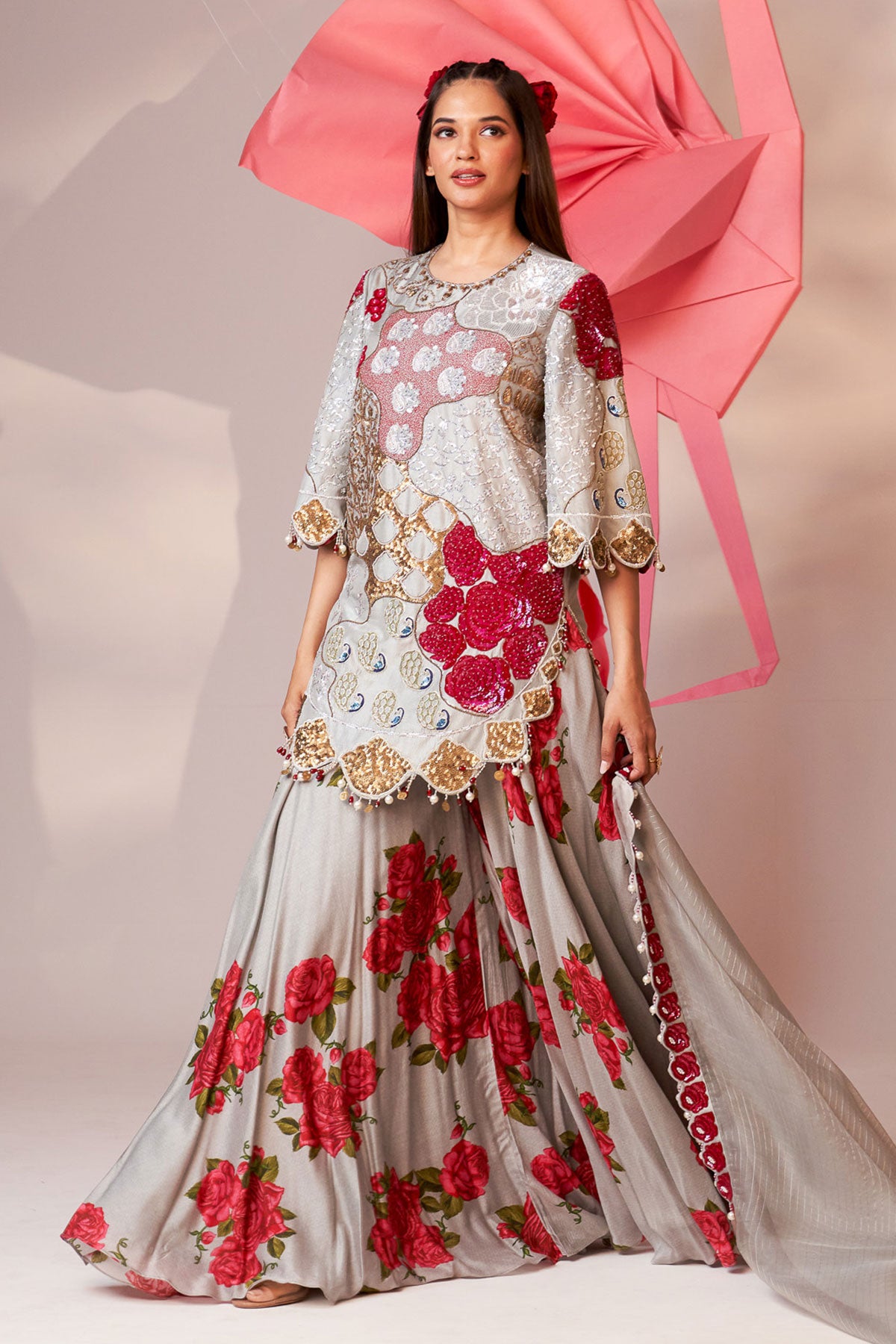 Tulip suit and sharara set