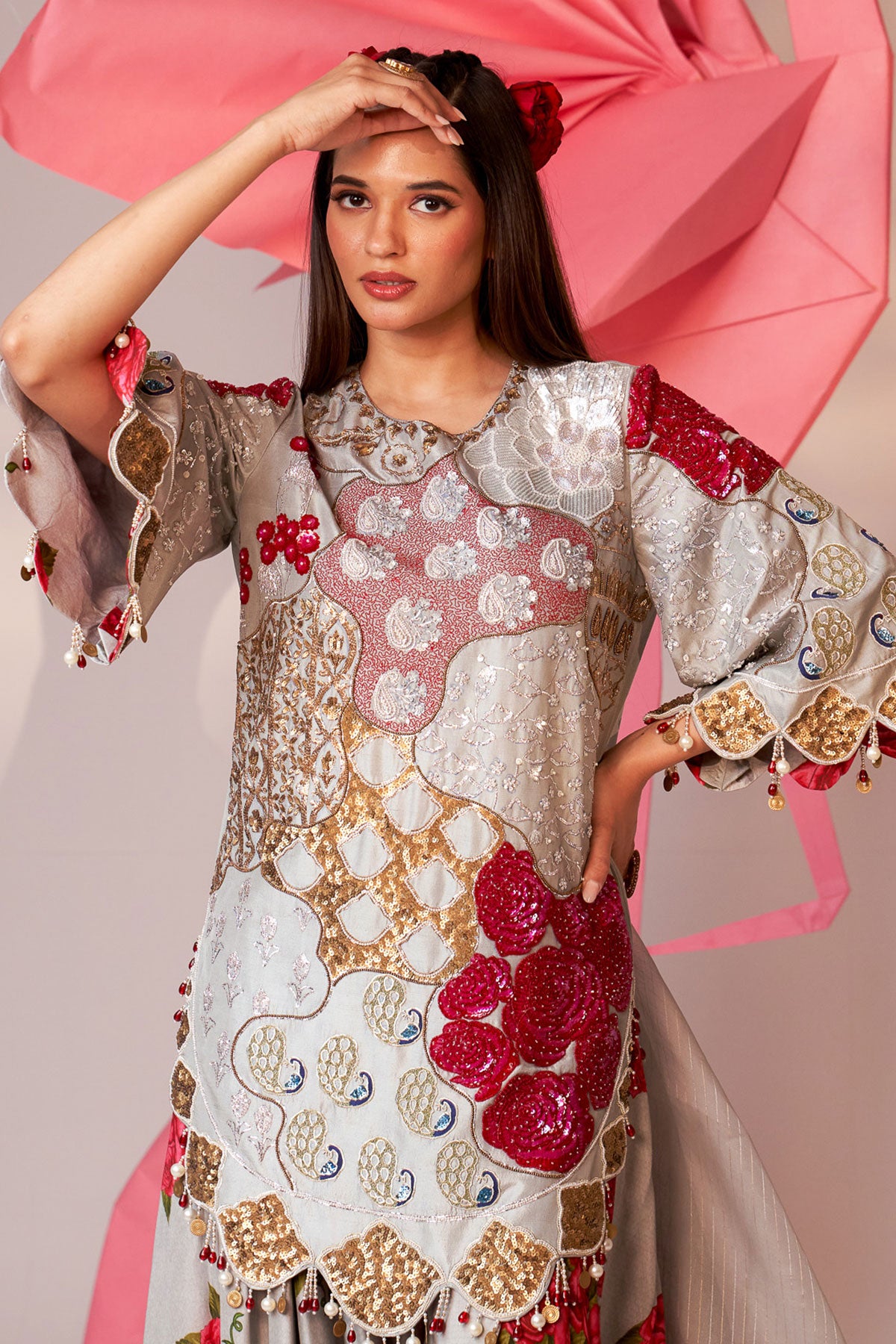 Tulip suit and sharara set
