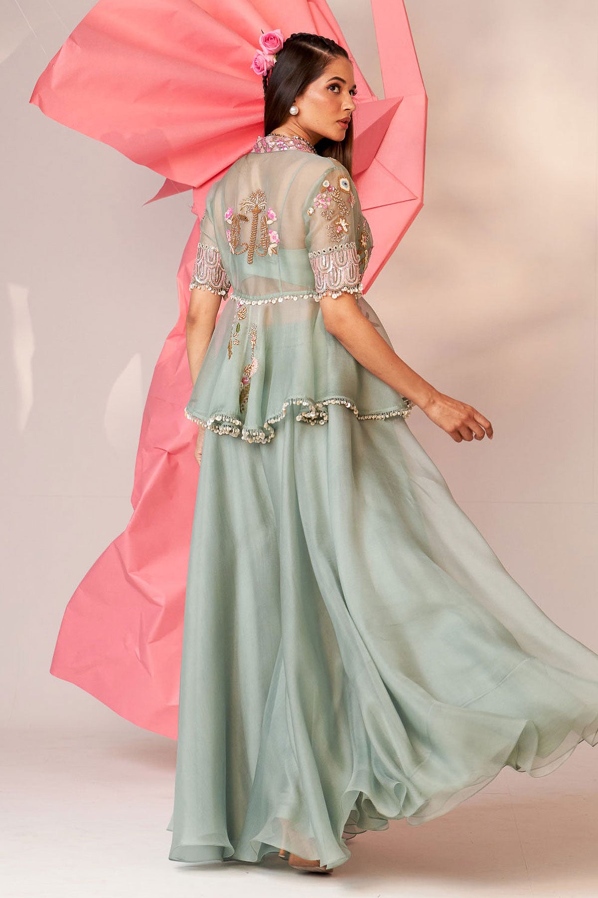 Peplum sharara set