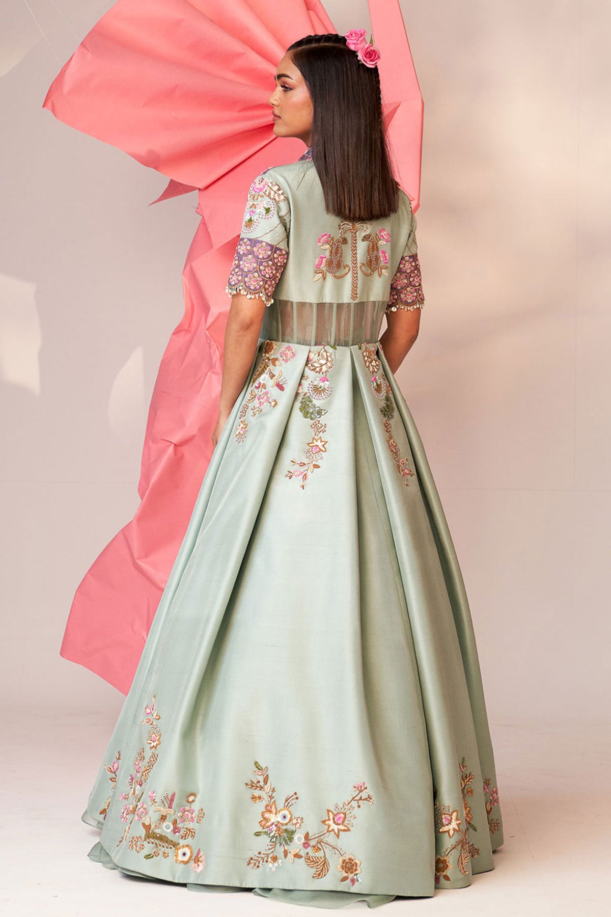 Long jacket skirt set