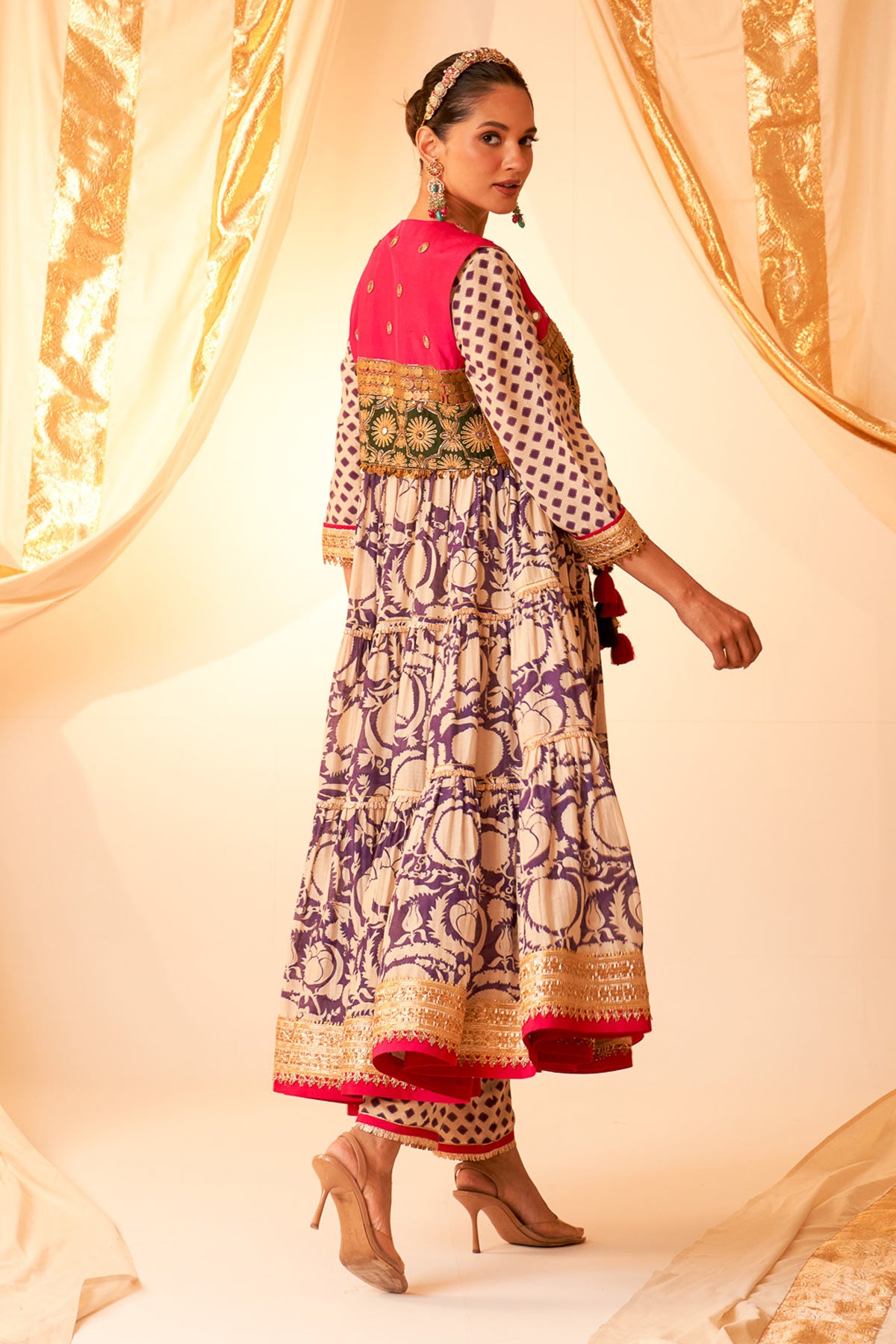 Layered Anarkali With Jacket