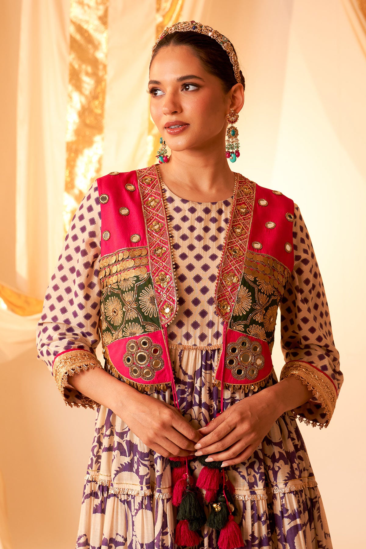 Layered Anarkali With Jacket