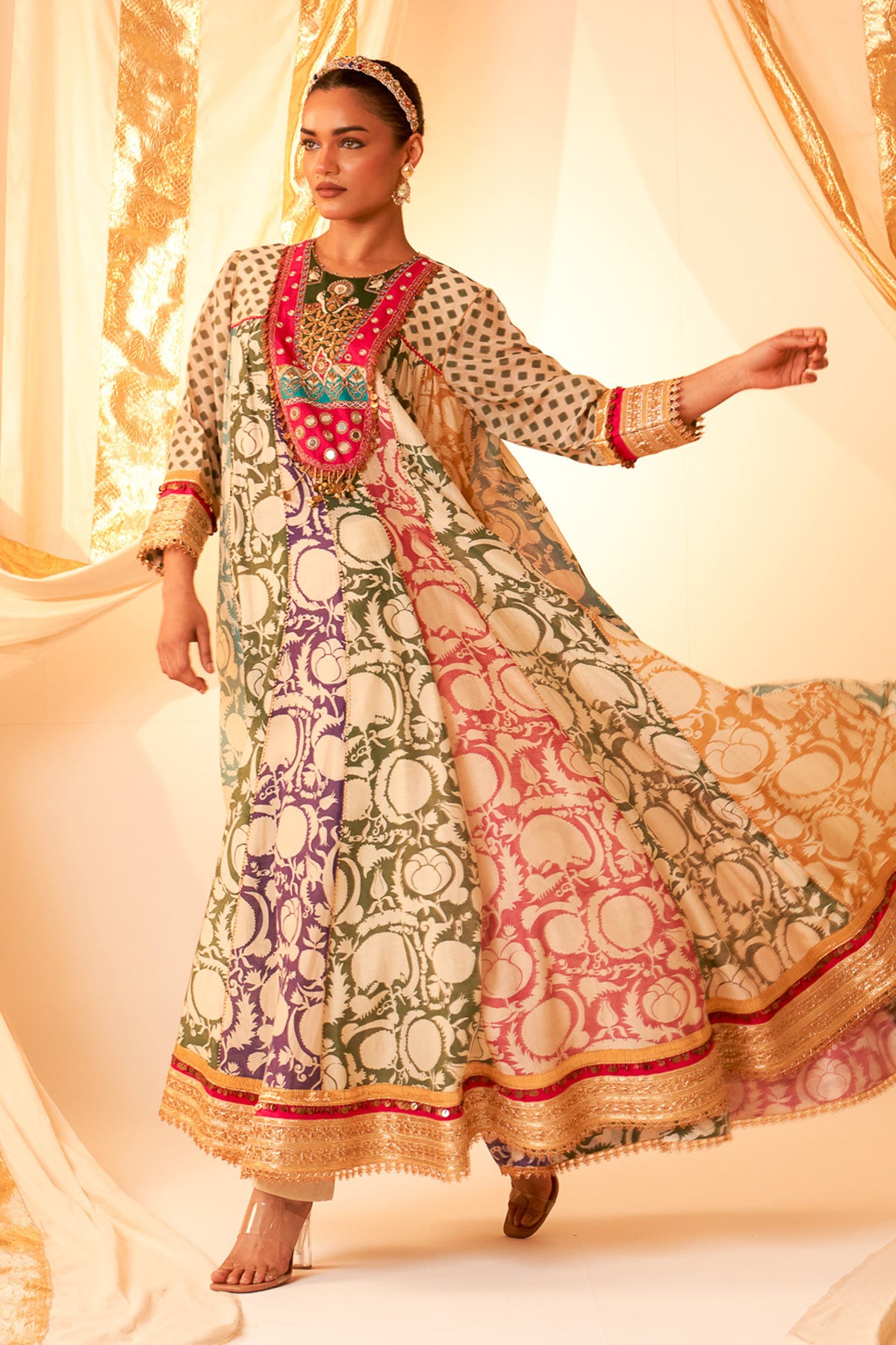 Multi York Anarkali Set