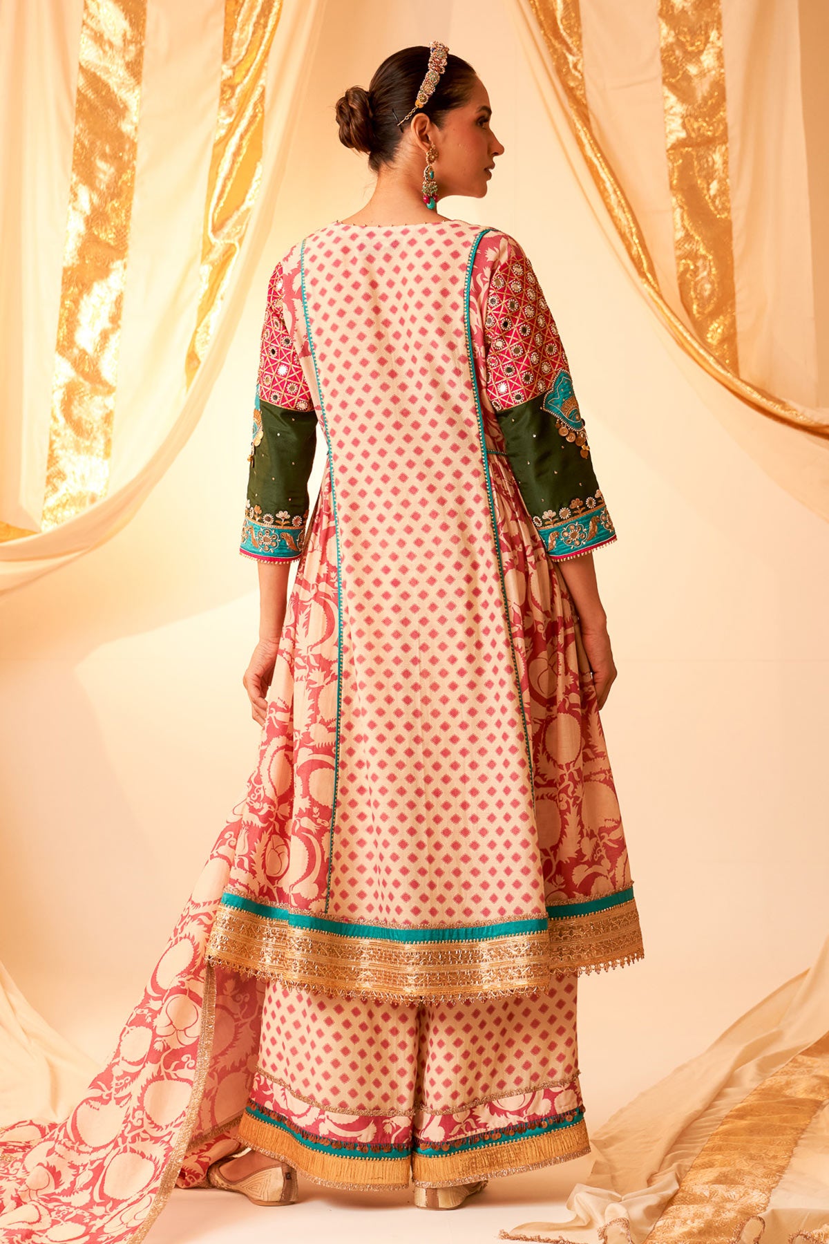 Sleeve Embellished Kurta Set