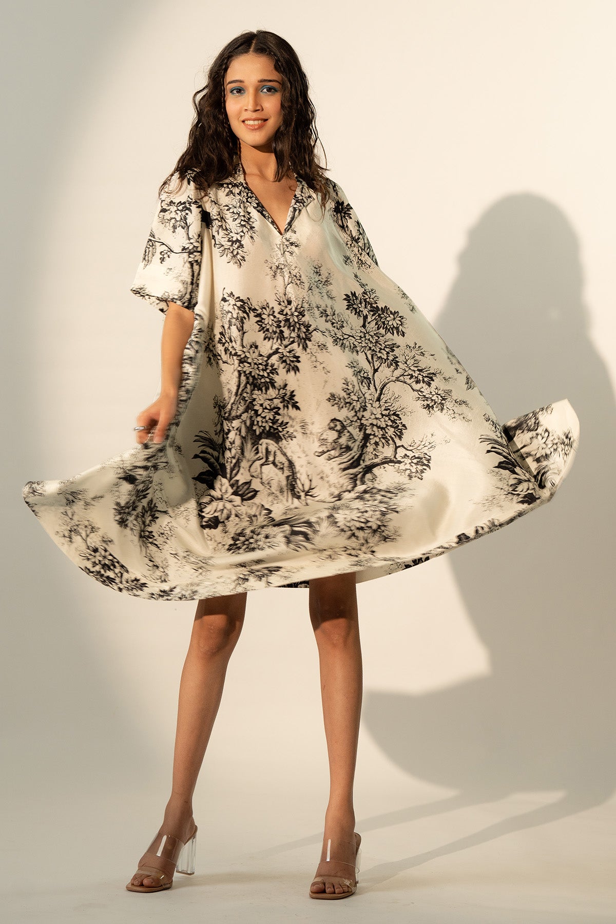 A LINE PATCH POCKET DRESS