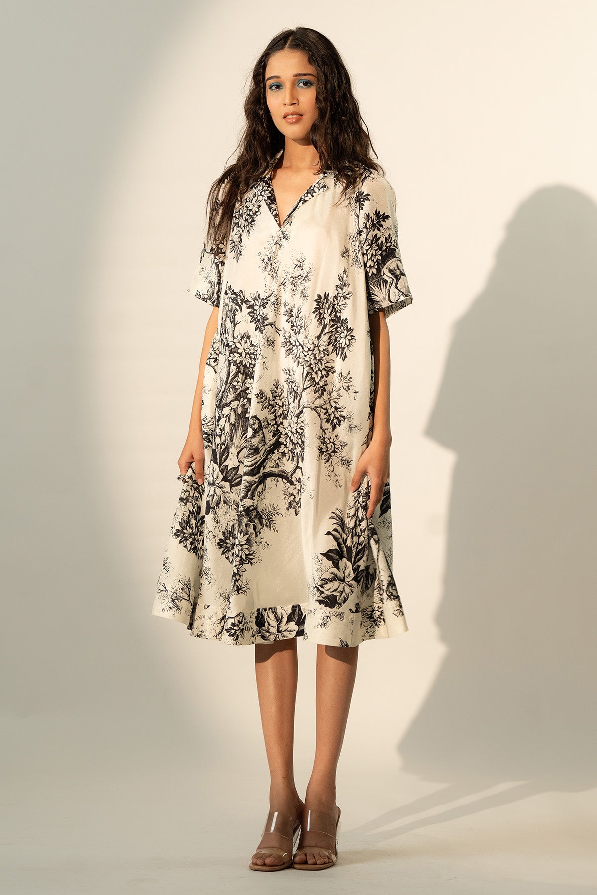 A LINE PATCH POCKET DRESS