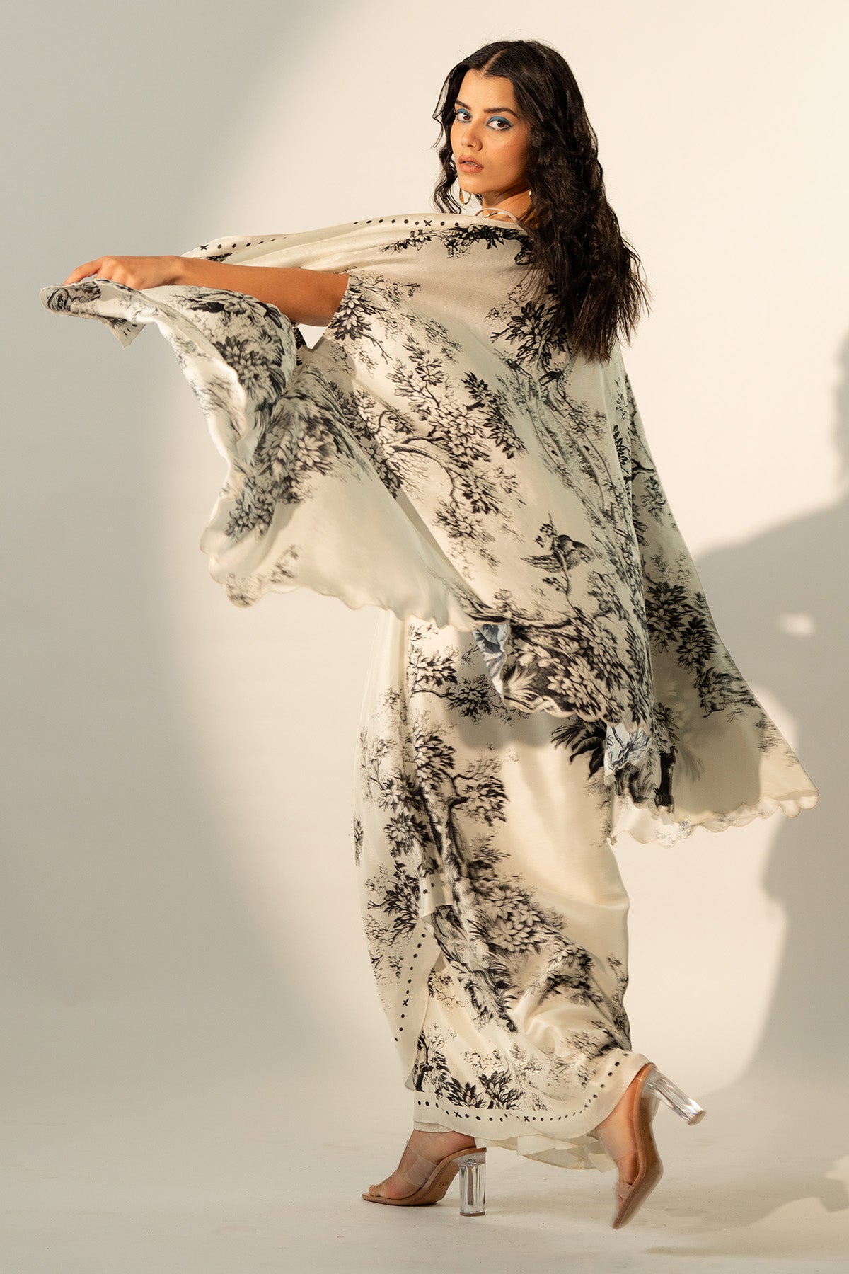 CO-ORD SET WITH DRAPED SKIRT