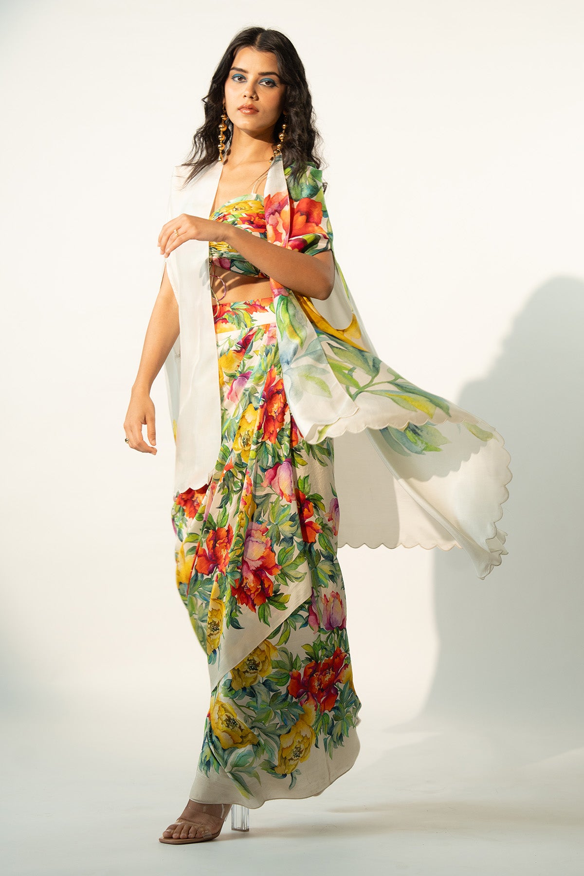 CO-ORD SET WITH DRAPED SKIRT