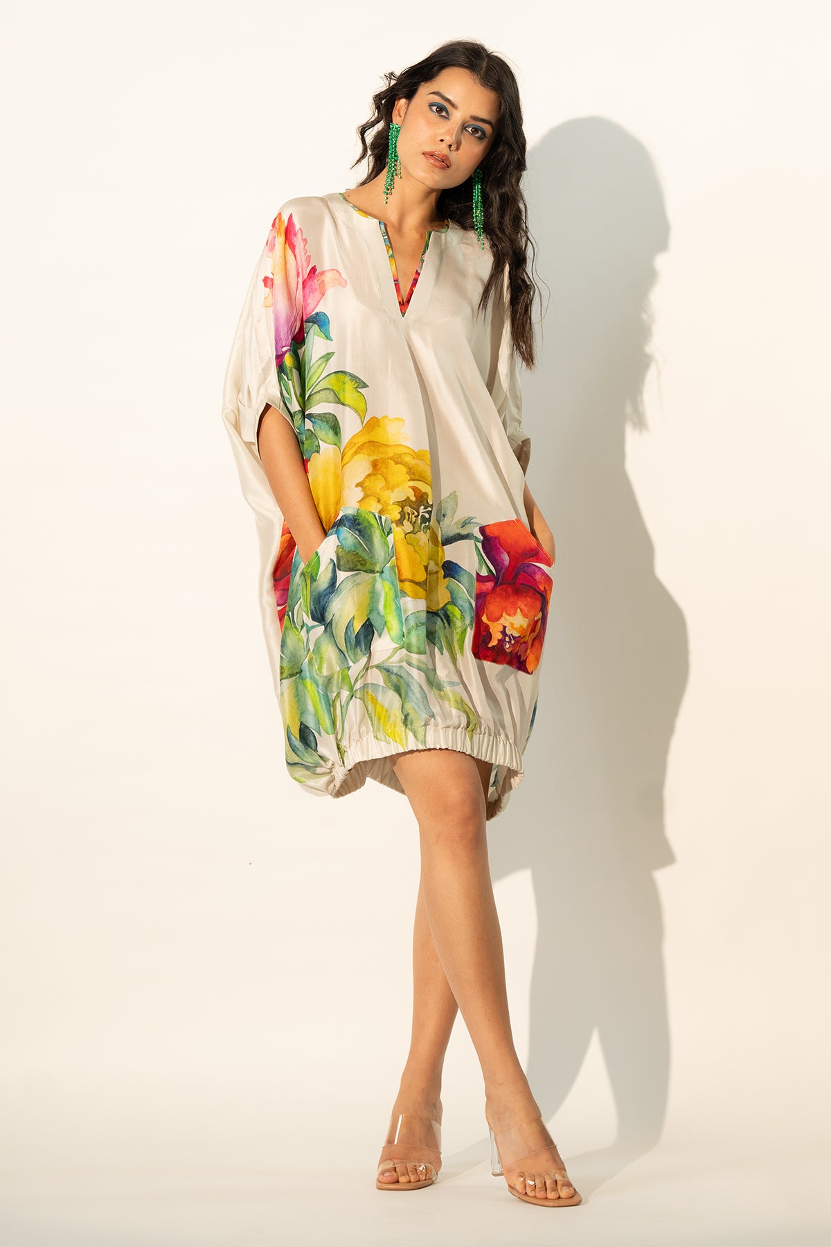 ELASTICATED HEM DRESS