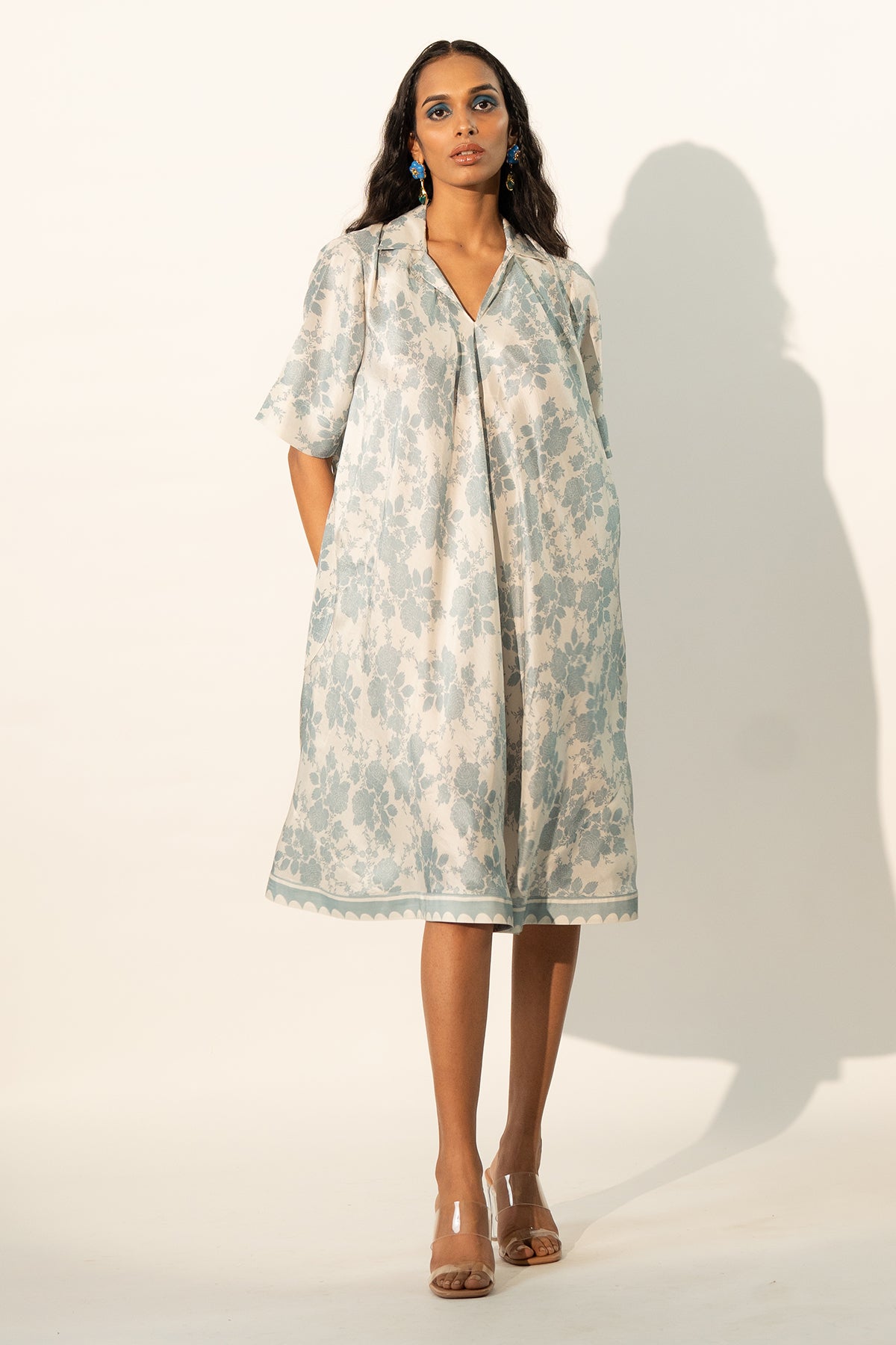A LINE PATCH POCKET DRESS