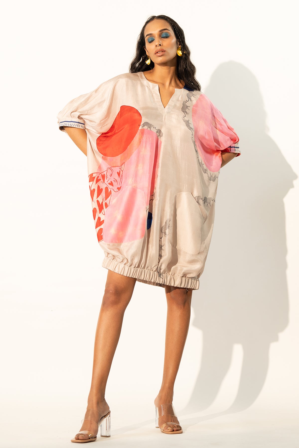 ELASTICATED HEM DRESS