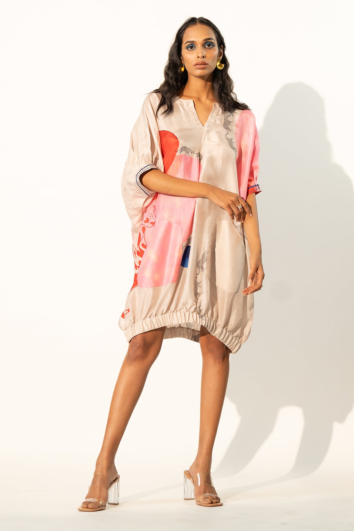 ELASTICATED HEM DRESS
