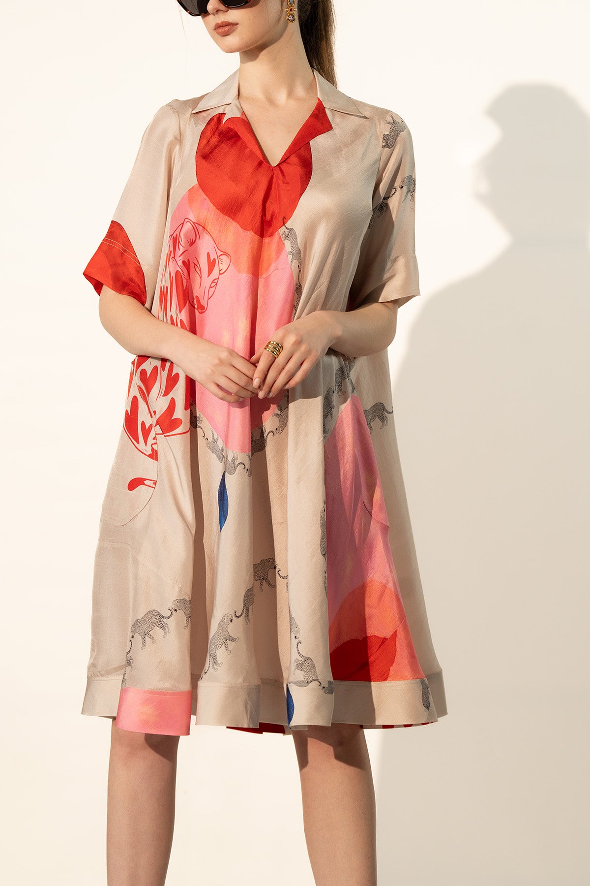 A LINE PATCH POCKET DRESS