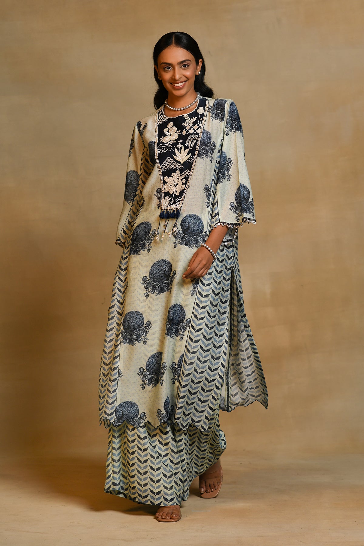 Chandni Blue Garden Kurta Set