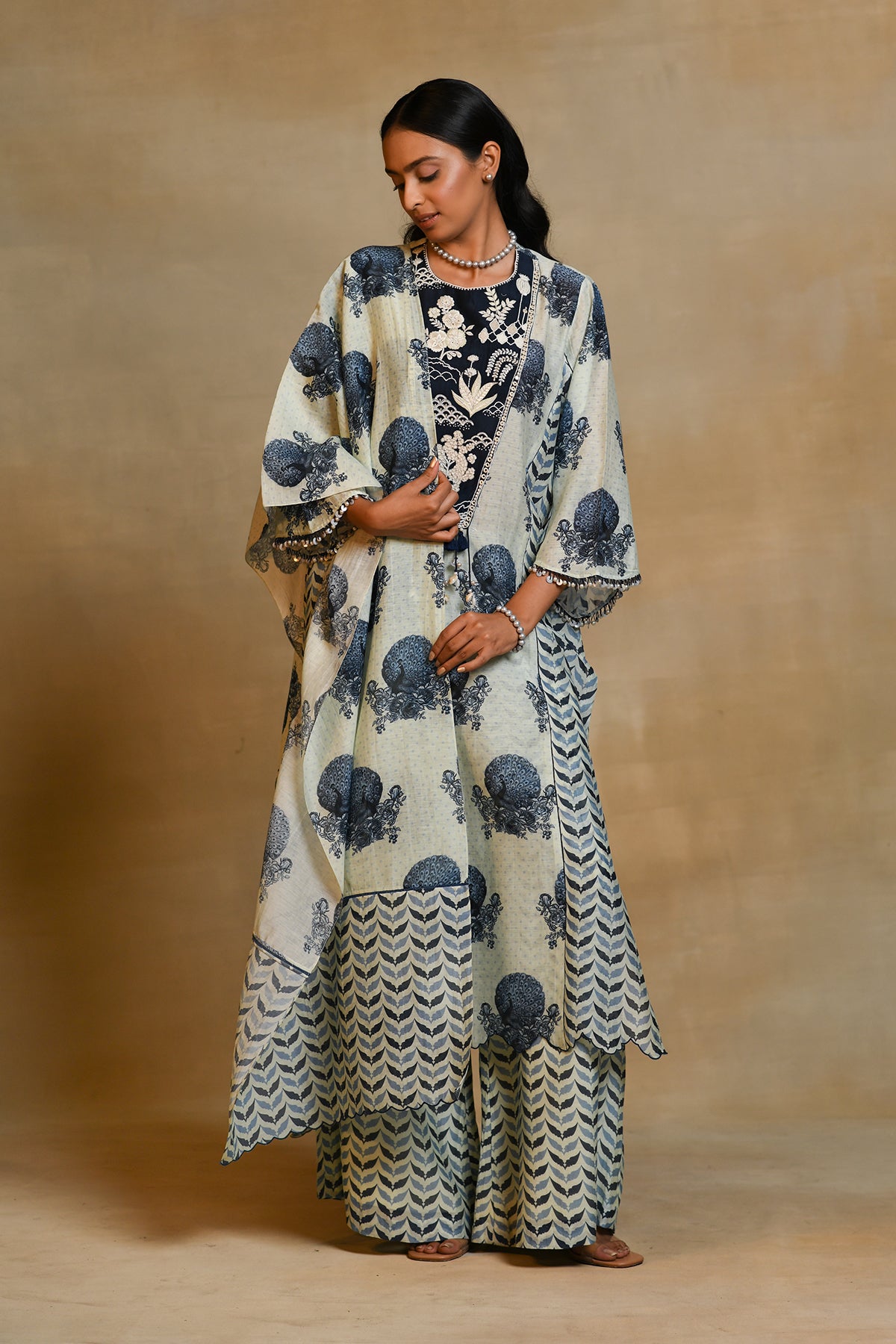 Chandni Blue Garden Kurta Set