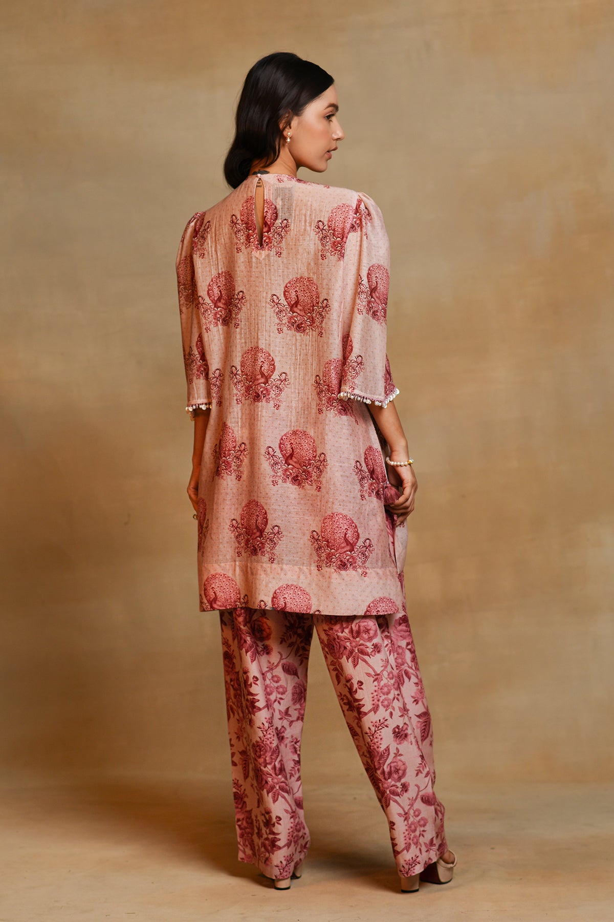 Chandni Pink Floral 3D York Kurta Set