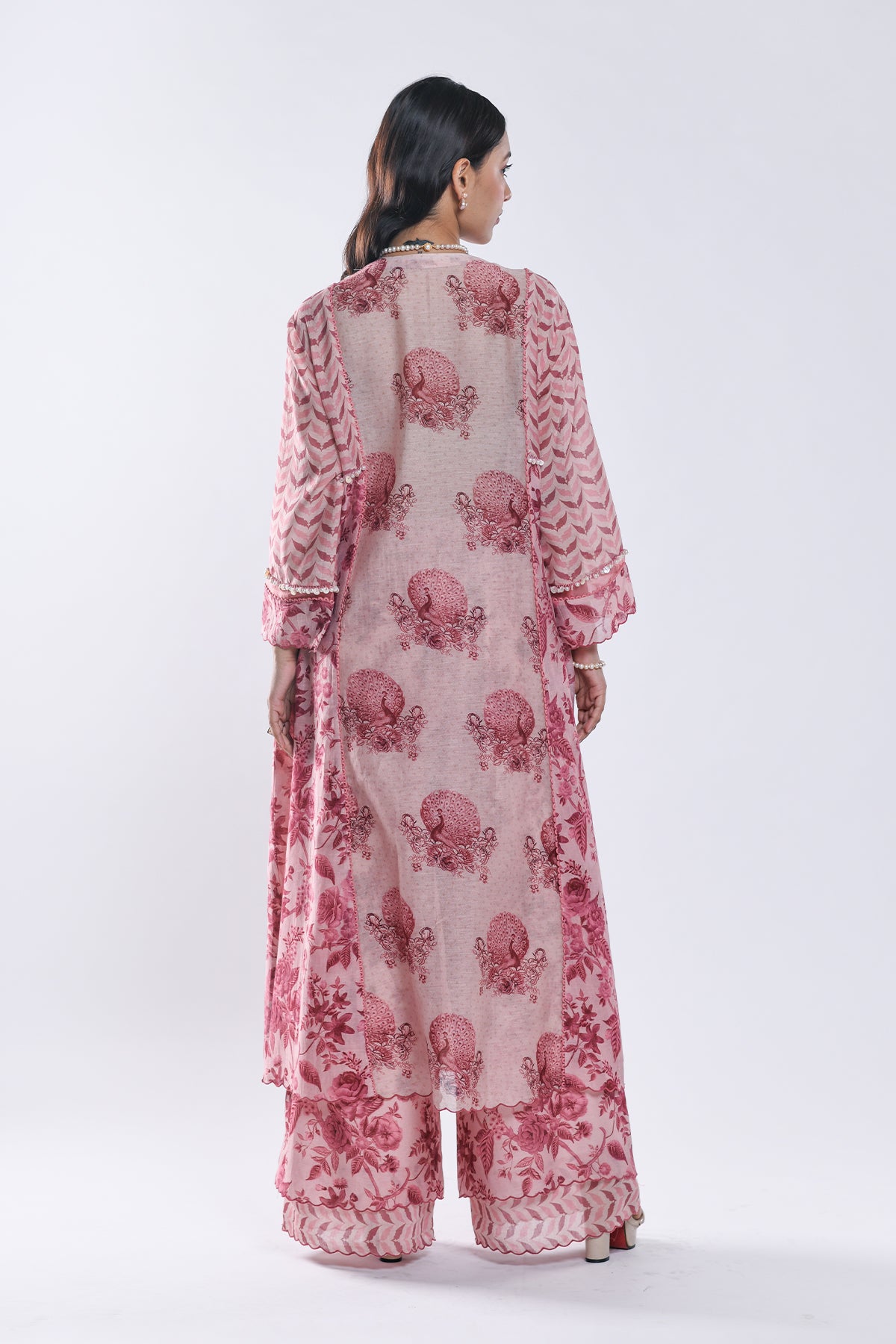 Chandni Pink Angrakha Kurta Set