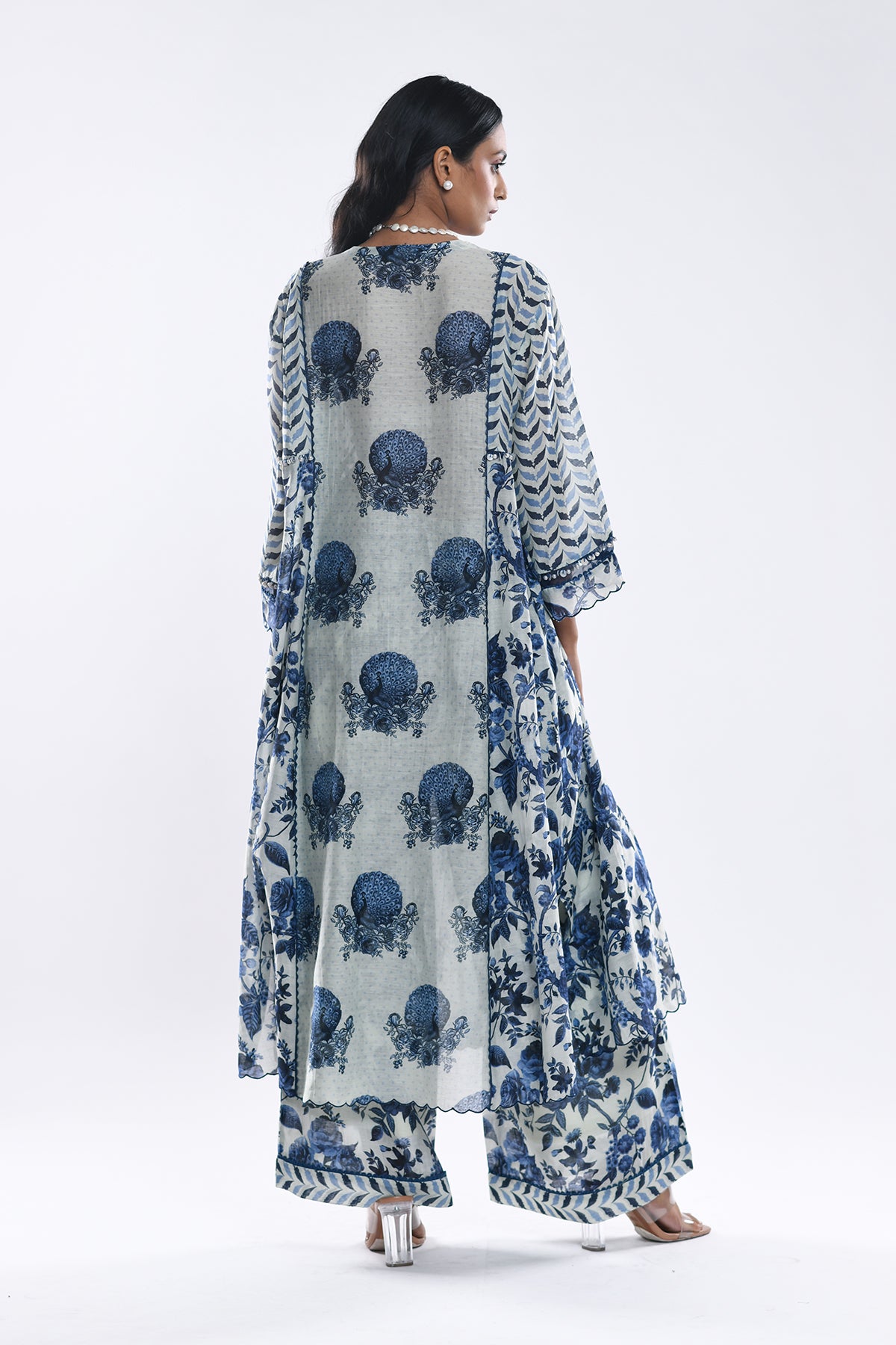 Chandni Blue Angrakha Kurta Set