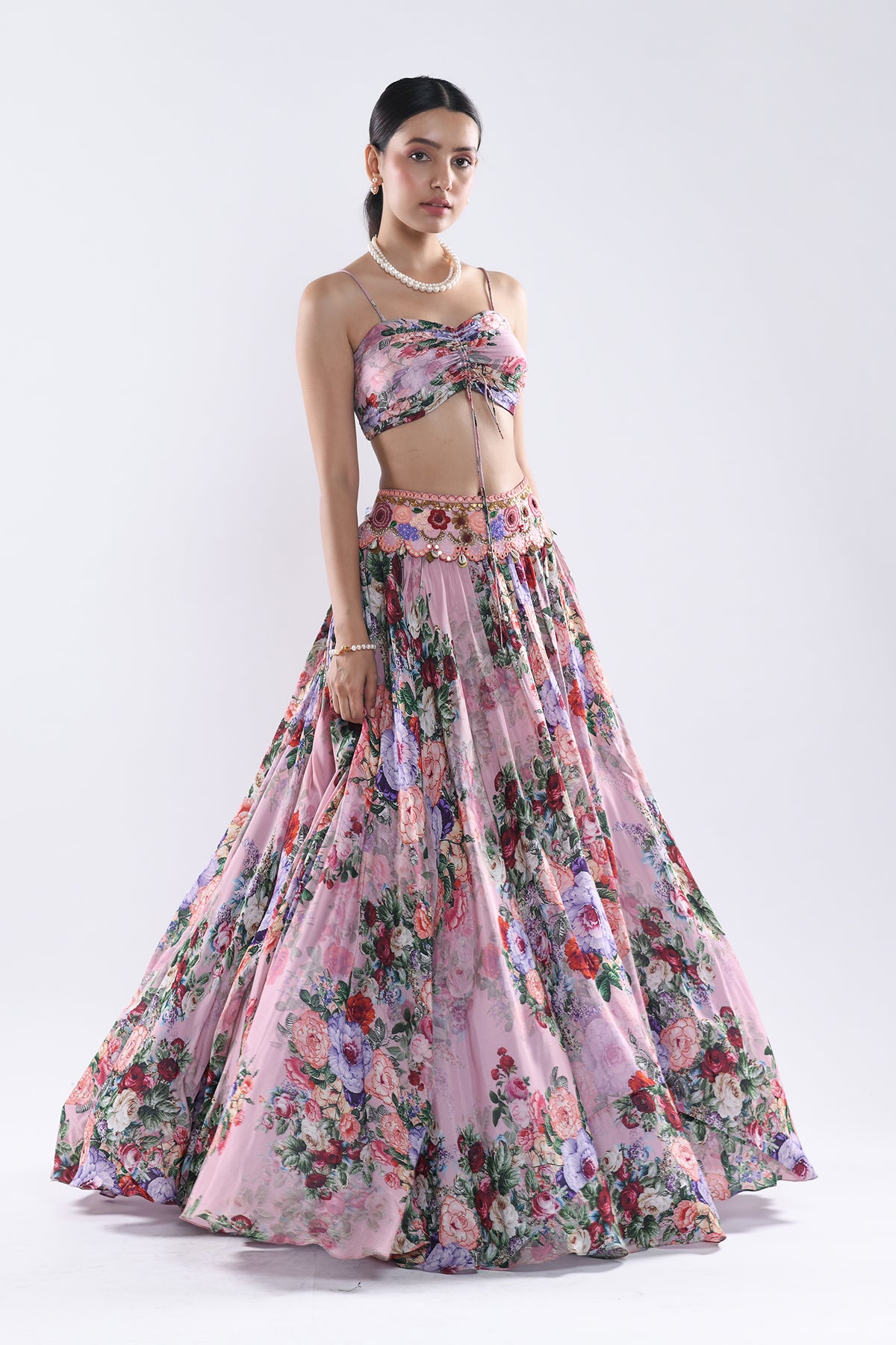 Cape And Lehenga Set