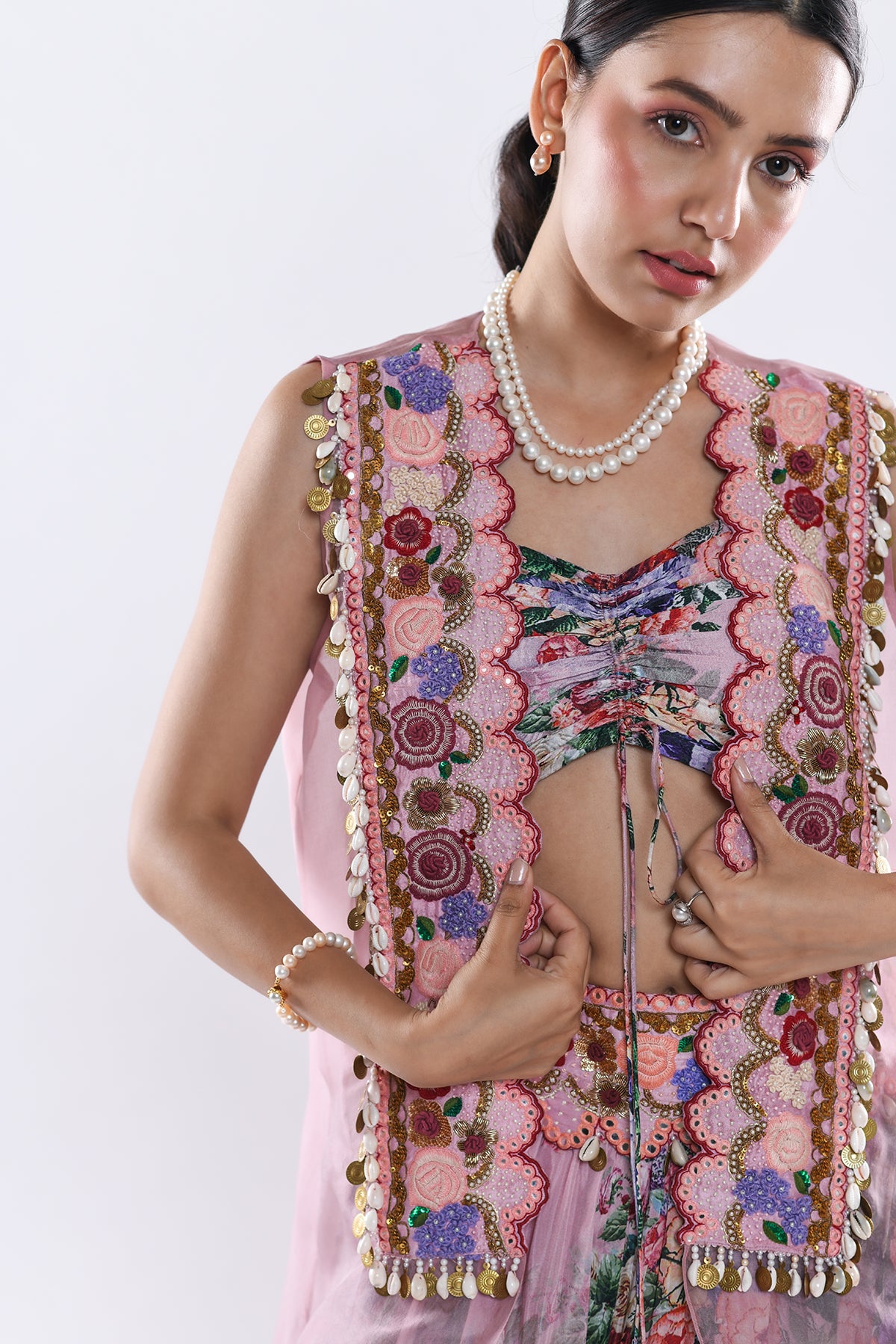 Cape And Lehenga Set