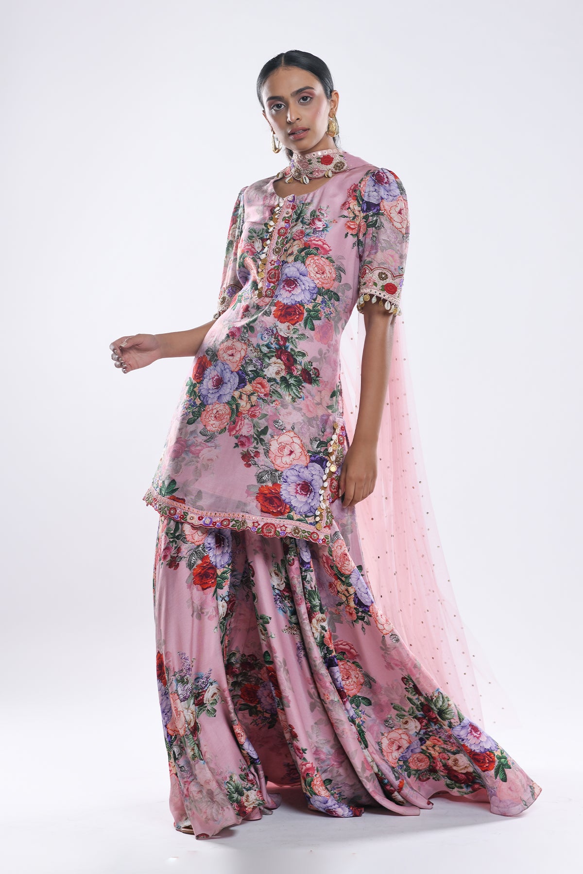 Printed Sharara Set