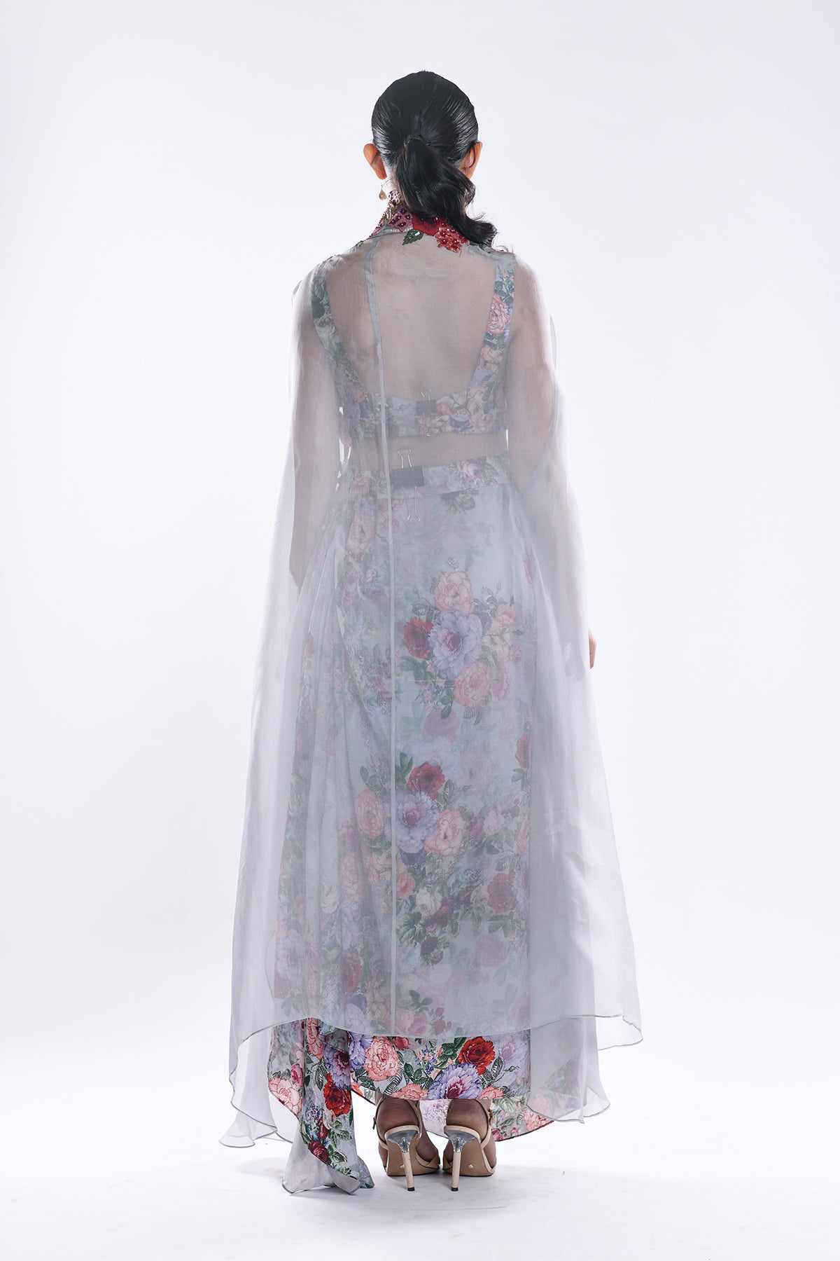 Draped Skirt And Cape Set