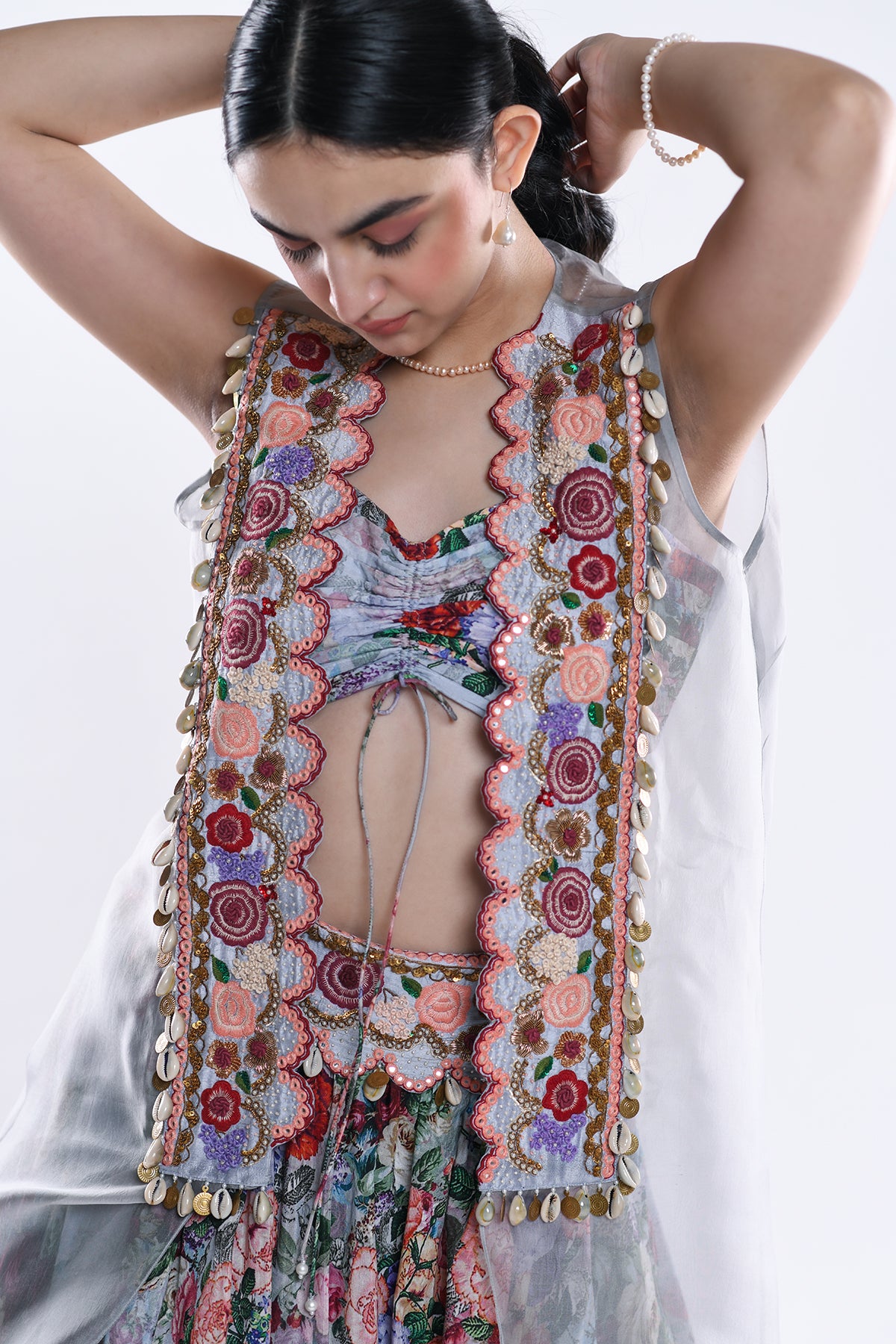 Cape And Lehenga Set