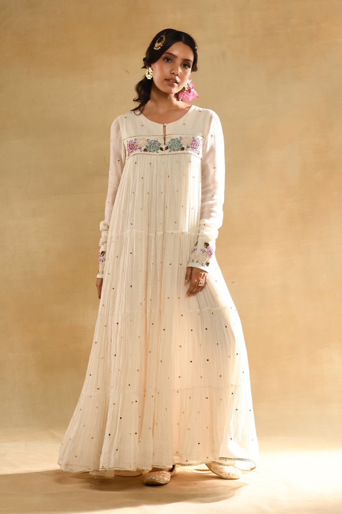 Ivory Rose Gathered Dress