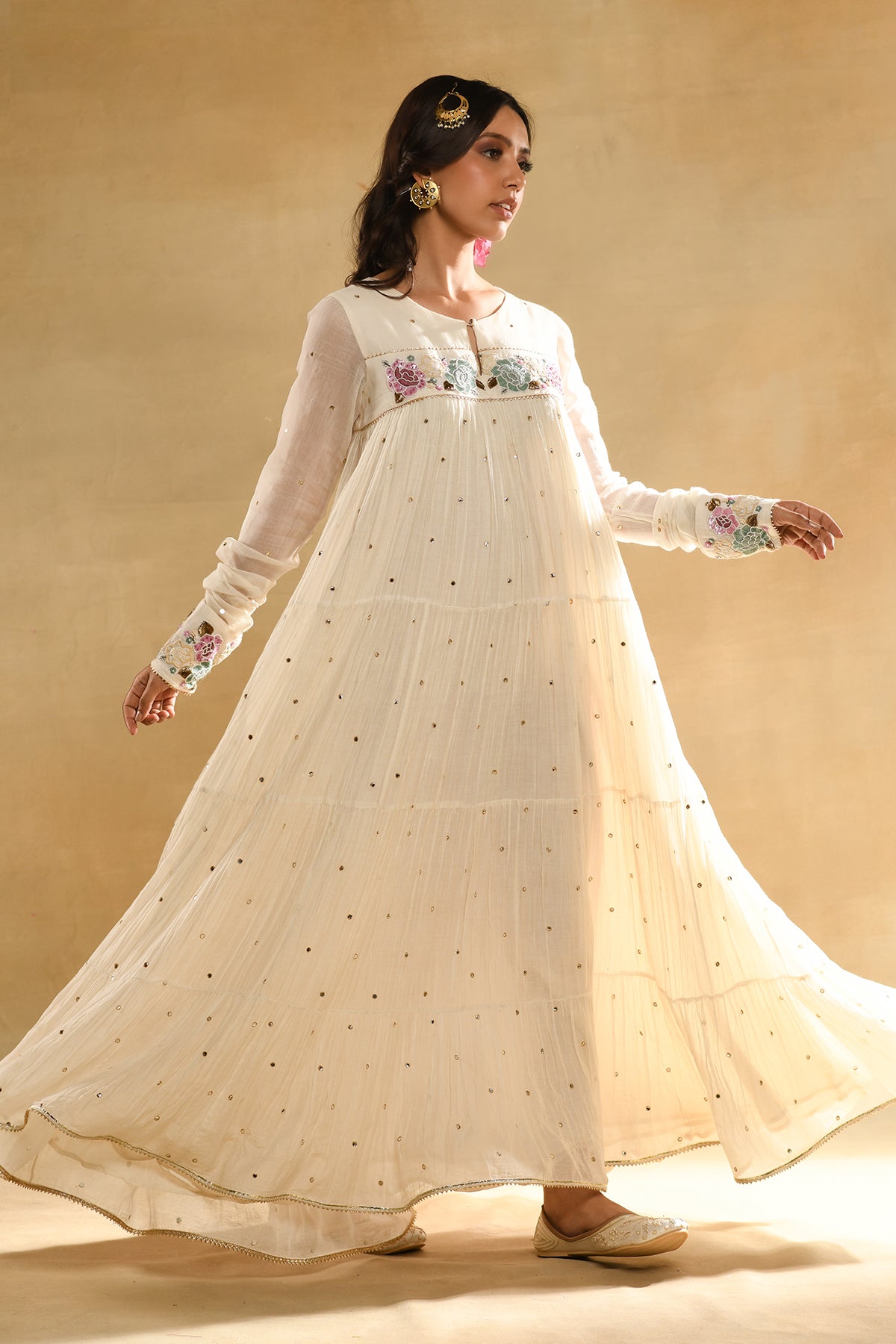 Ivory Rose Gathered Dress