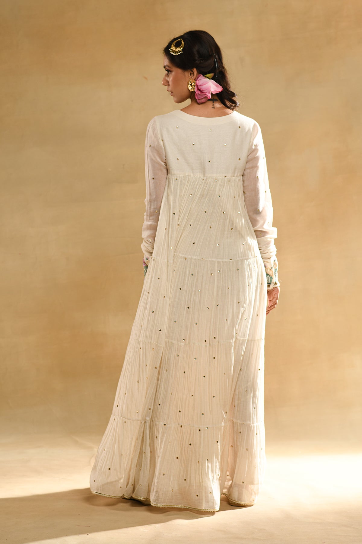 Ivory Rose Gathered Dress