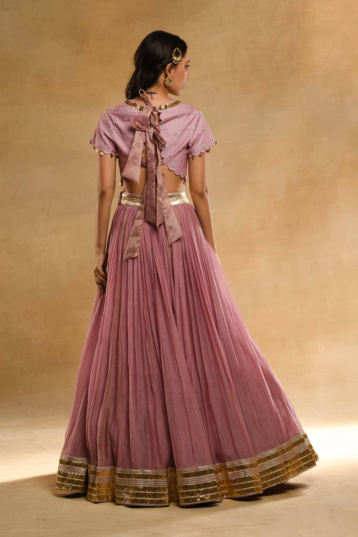 Pink Parrot Boota Lehenga Set