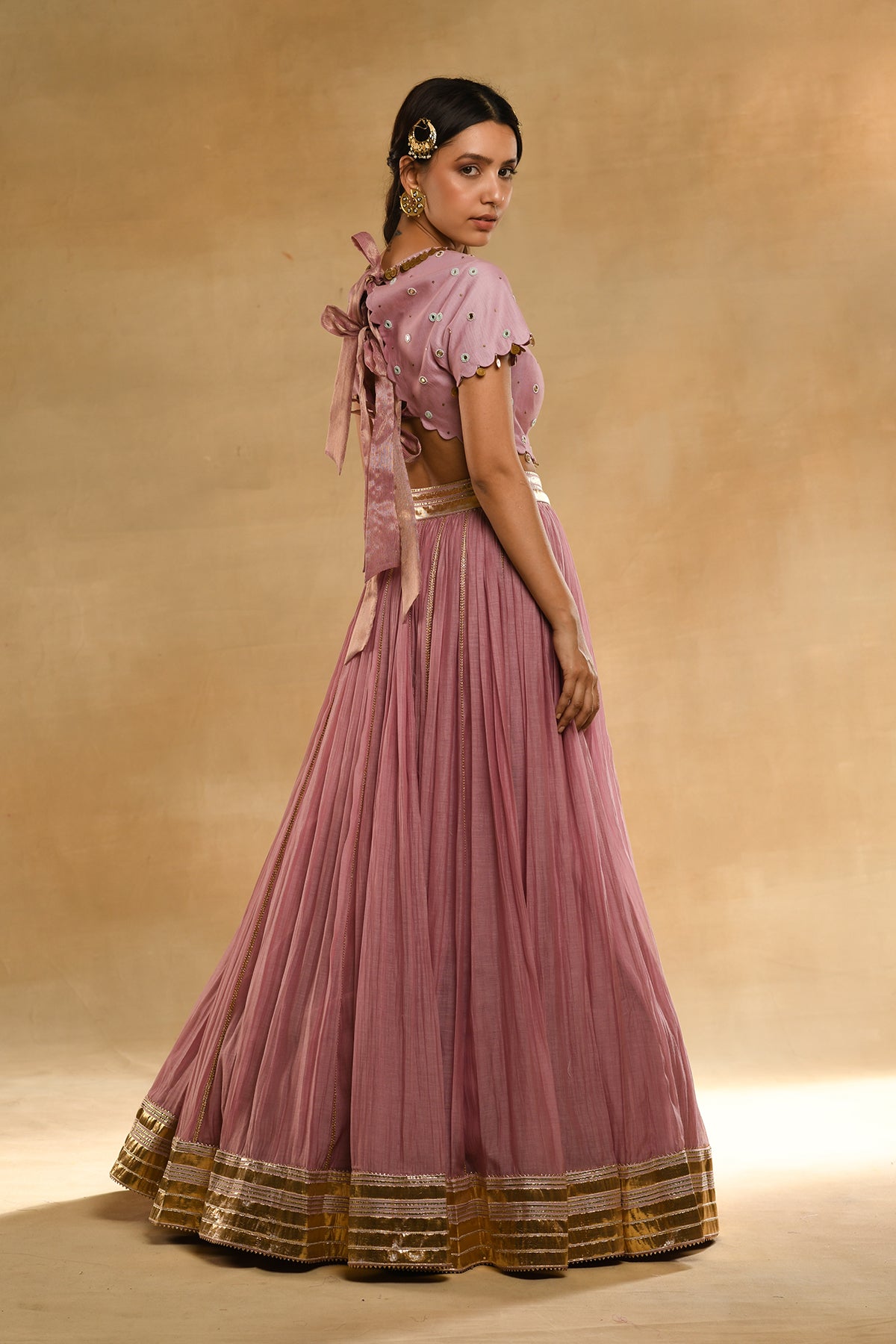 Pink Parrot Boota Lehenga Set