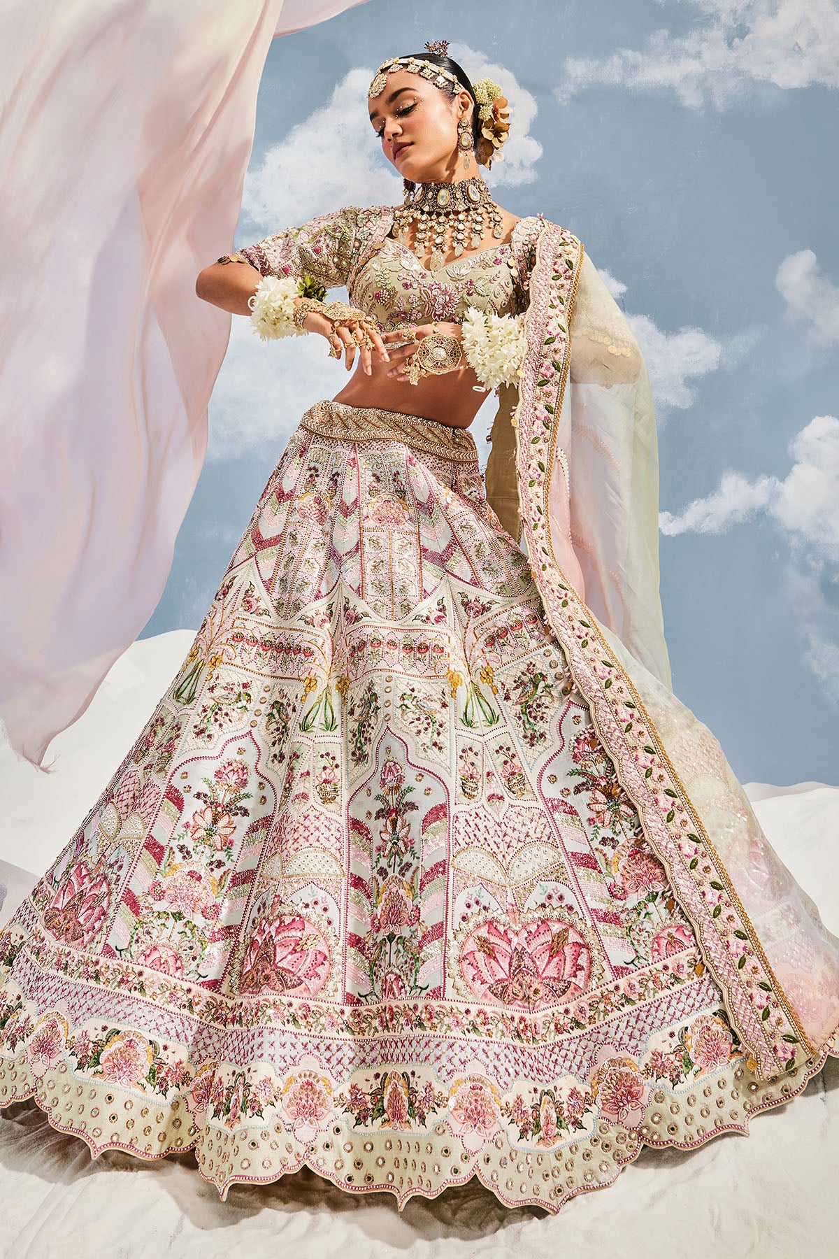 PARROT TALE LEHENGA