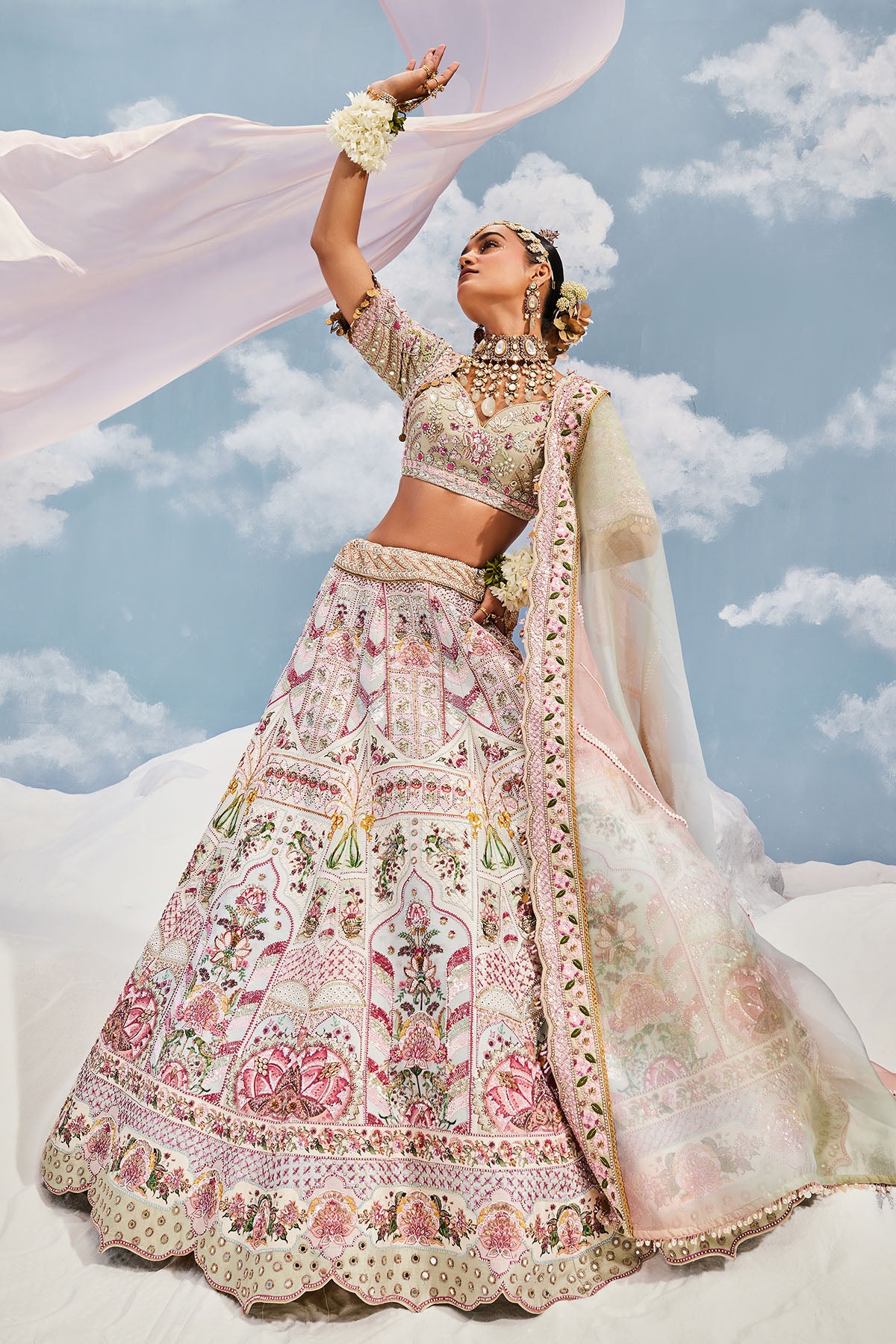 PARROT TALE LEHENGA