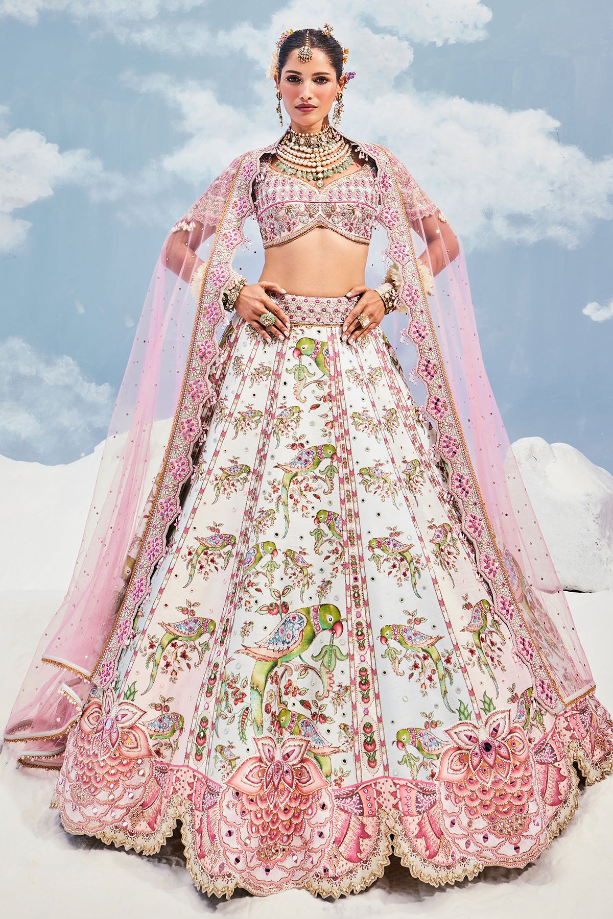 PARROT PARADISE LEHENGA