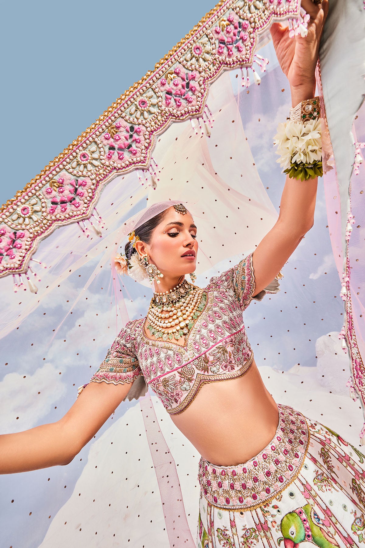 PARROT PARADISE LEHENGA