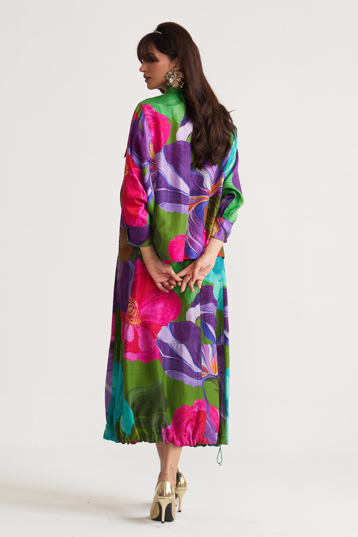 Bottom gather detail skirt