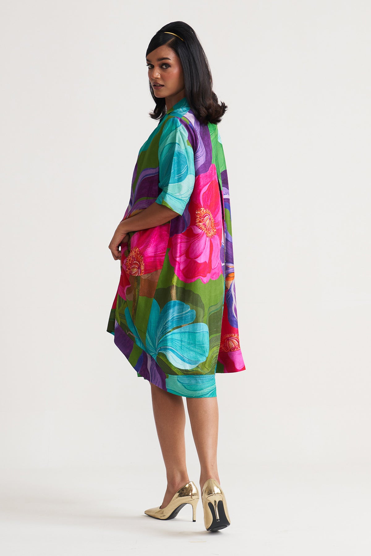 A-Line patch pocket dress