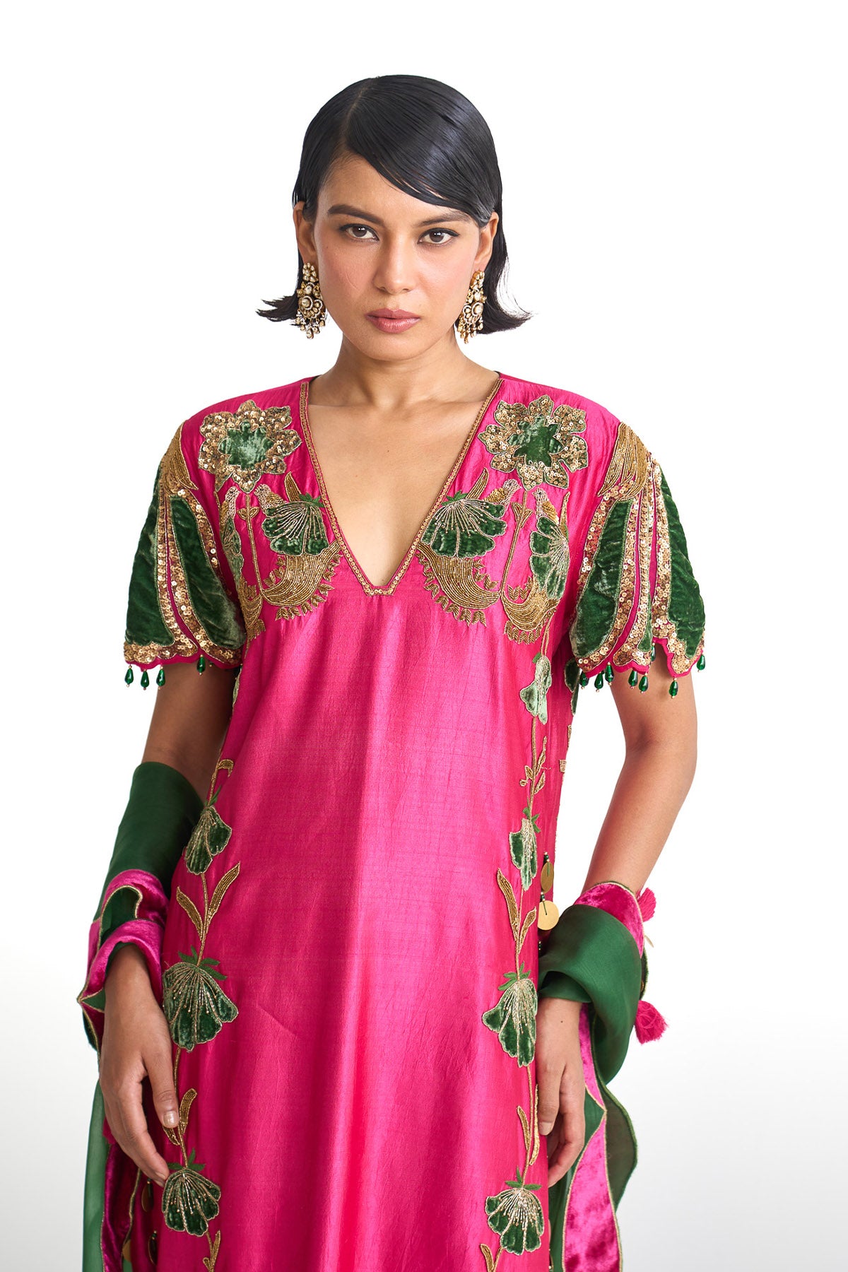 Genda phool Long suit set