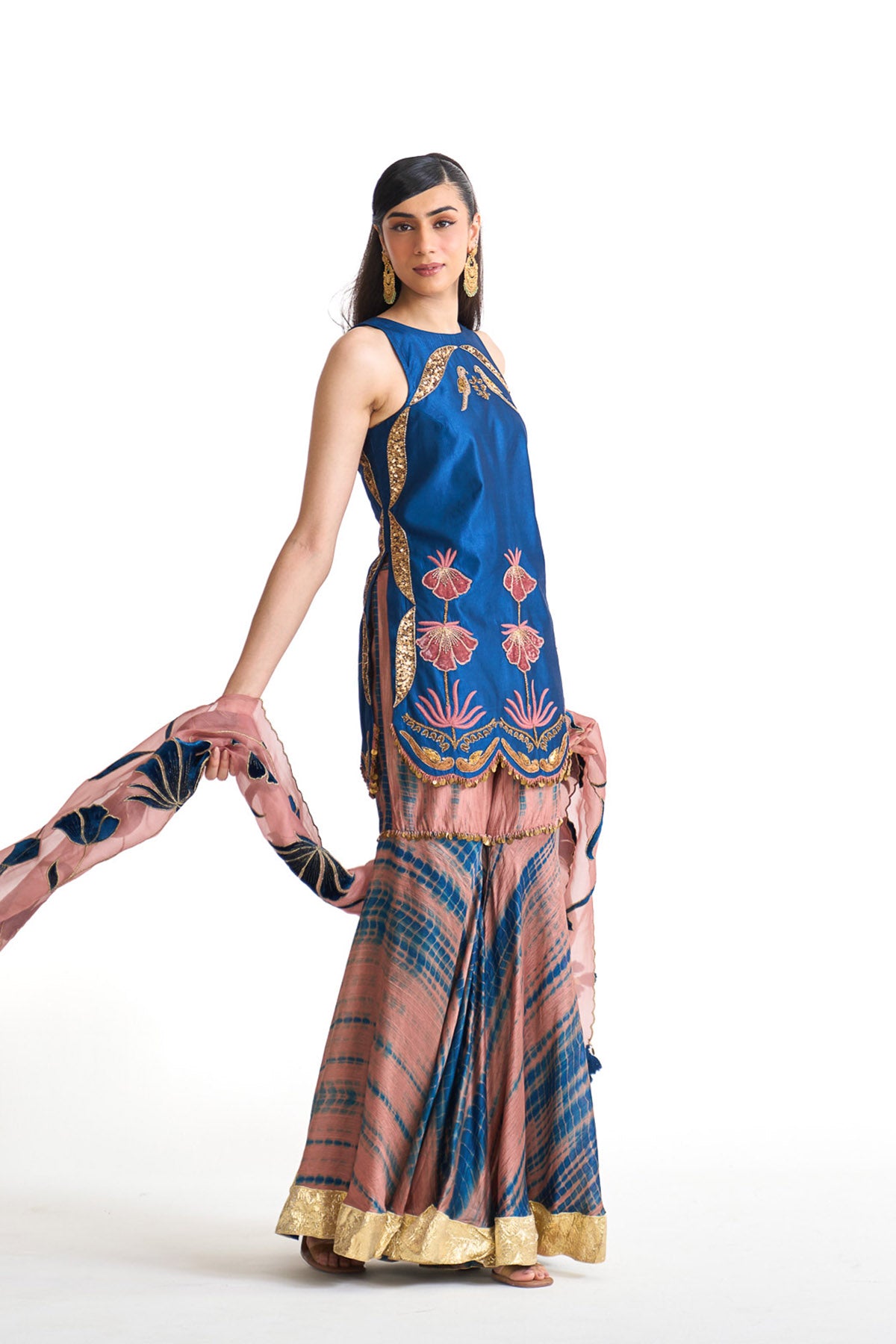 Genda phool Halter neck suit set