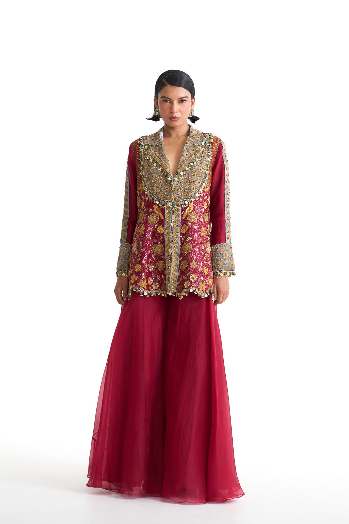 Golden story heavy jacket and sharara