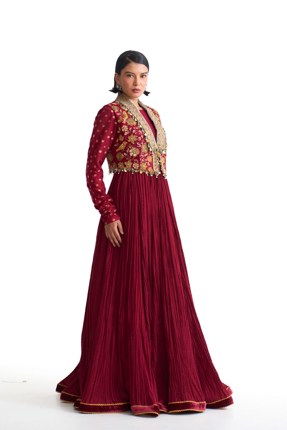Golden story anarkali set