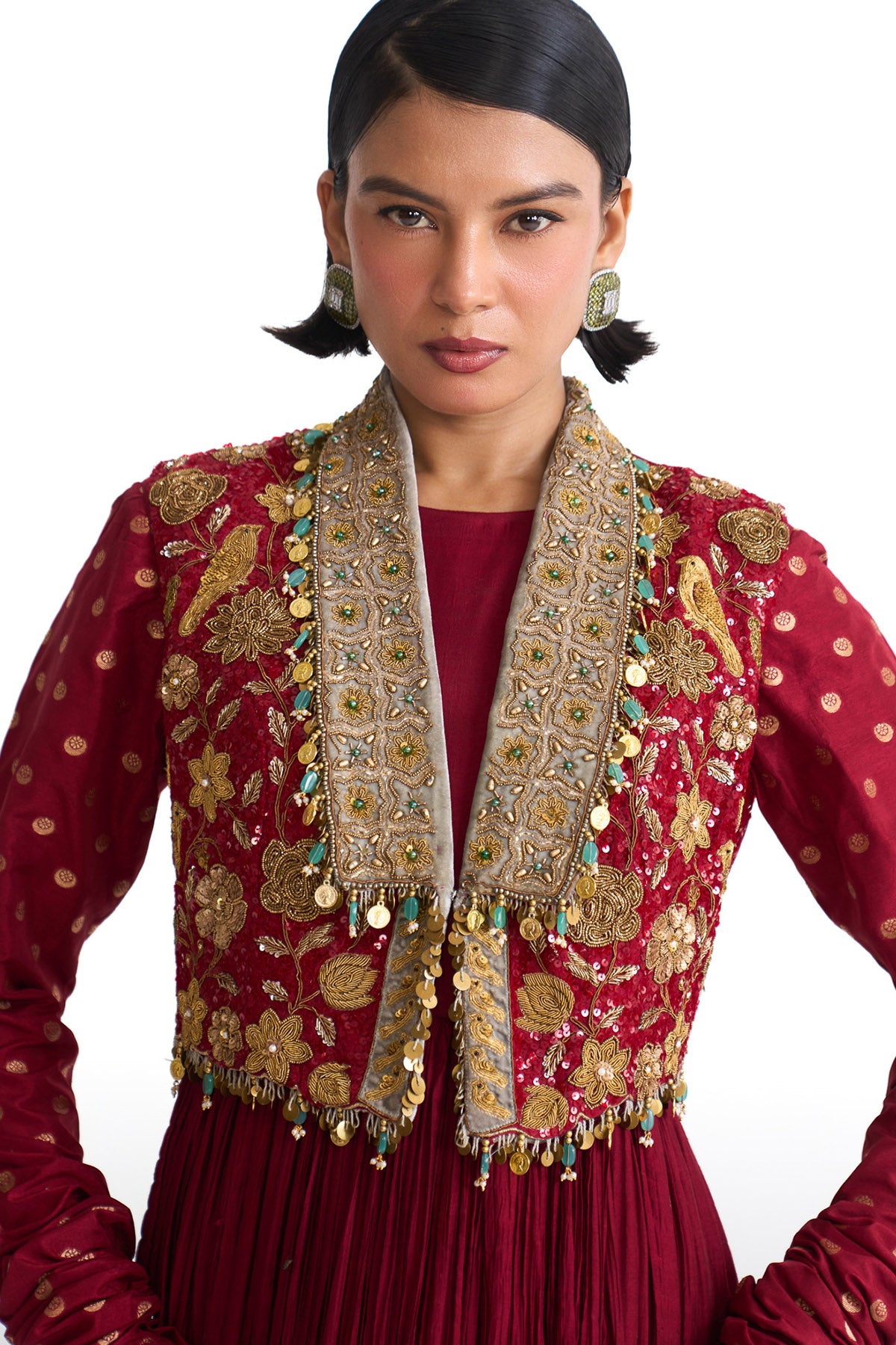Golden story anarkali set