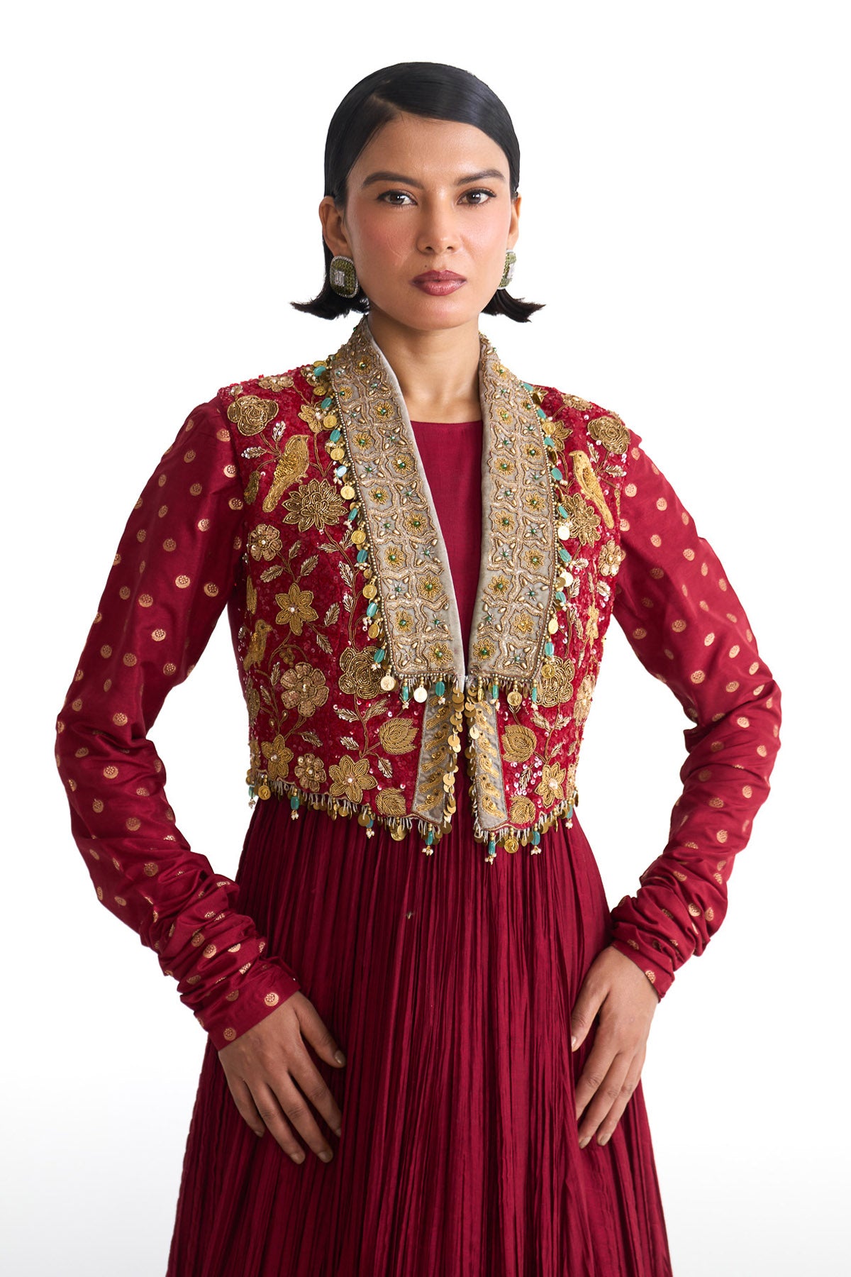 Golden story anarkali set