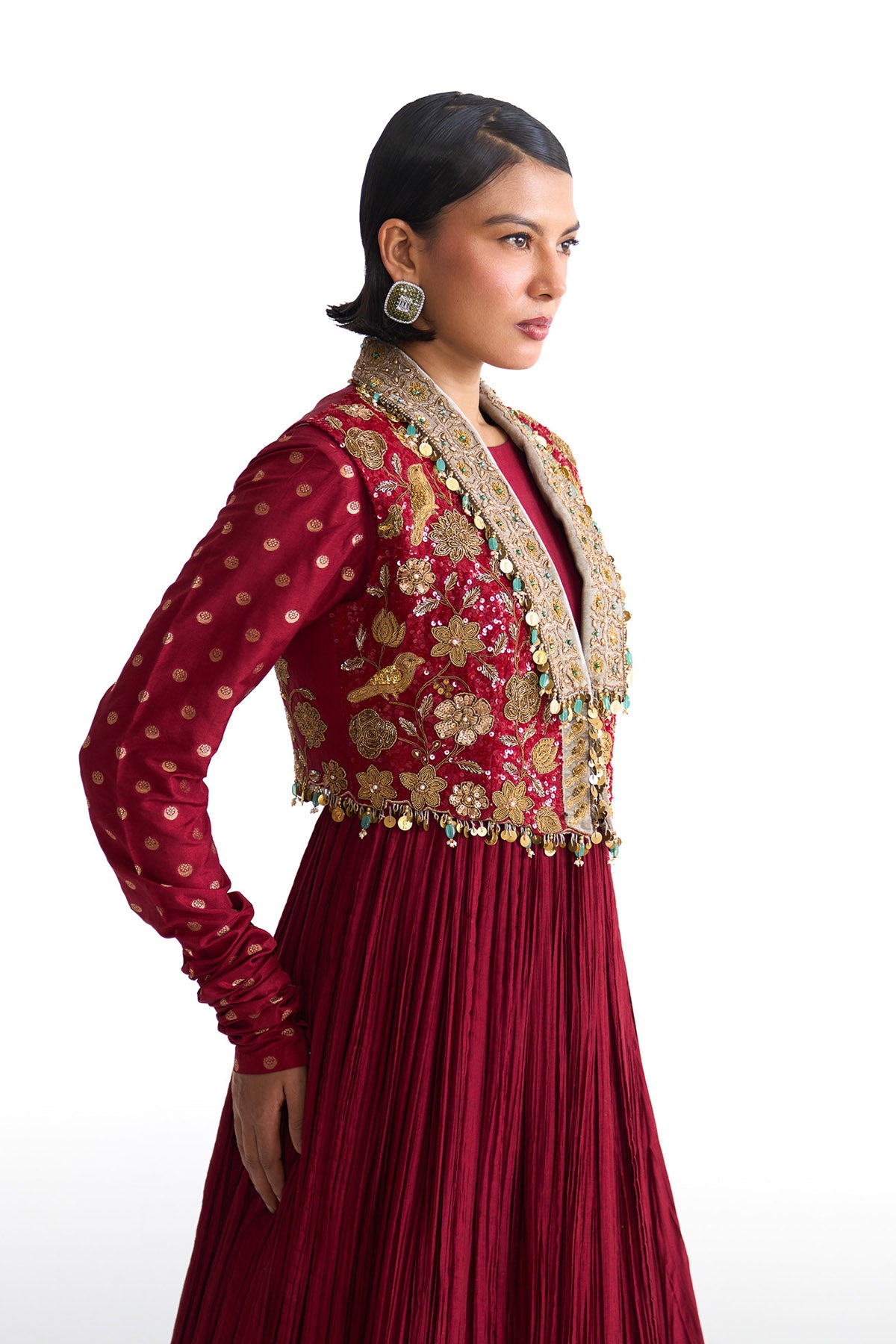 Golden story anarkali set