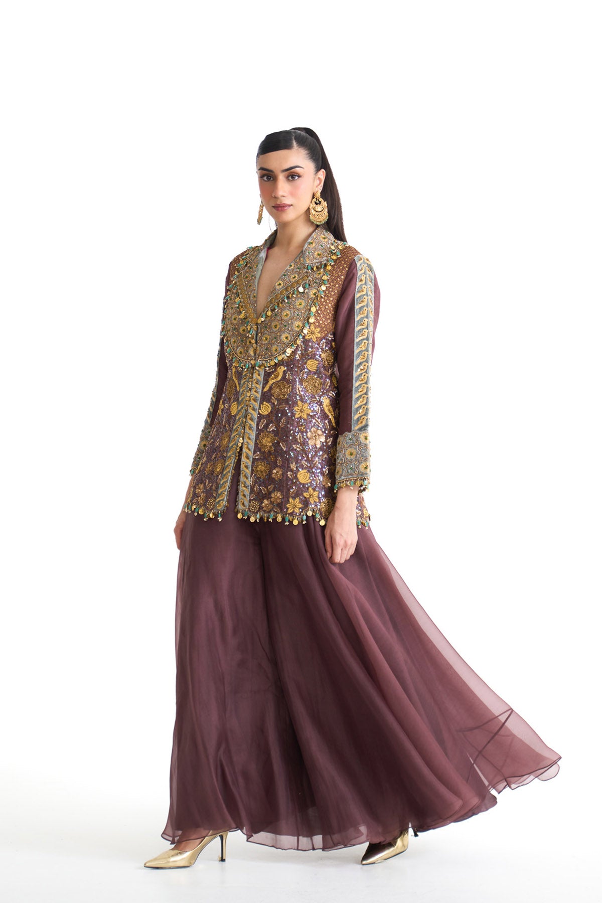 Golden story heavy jacket and sharara