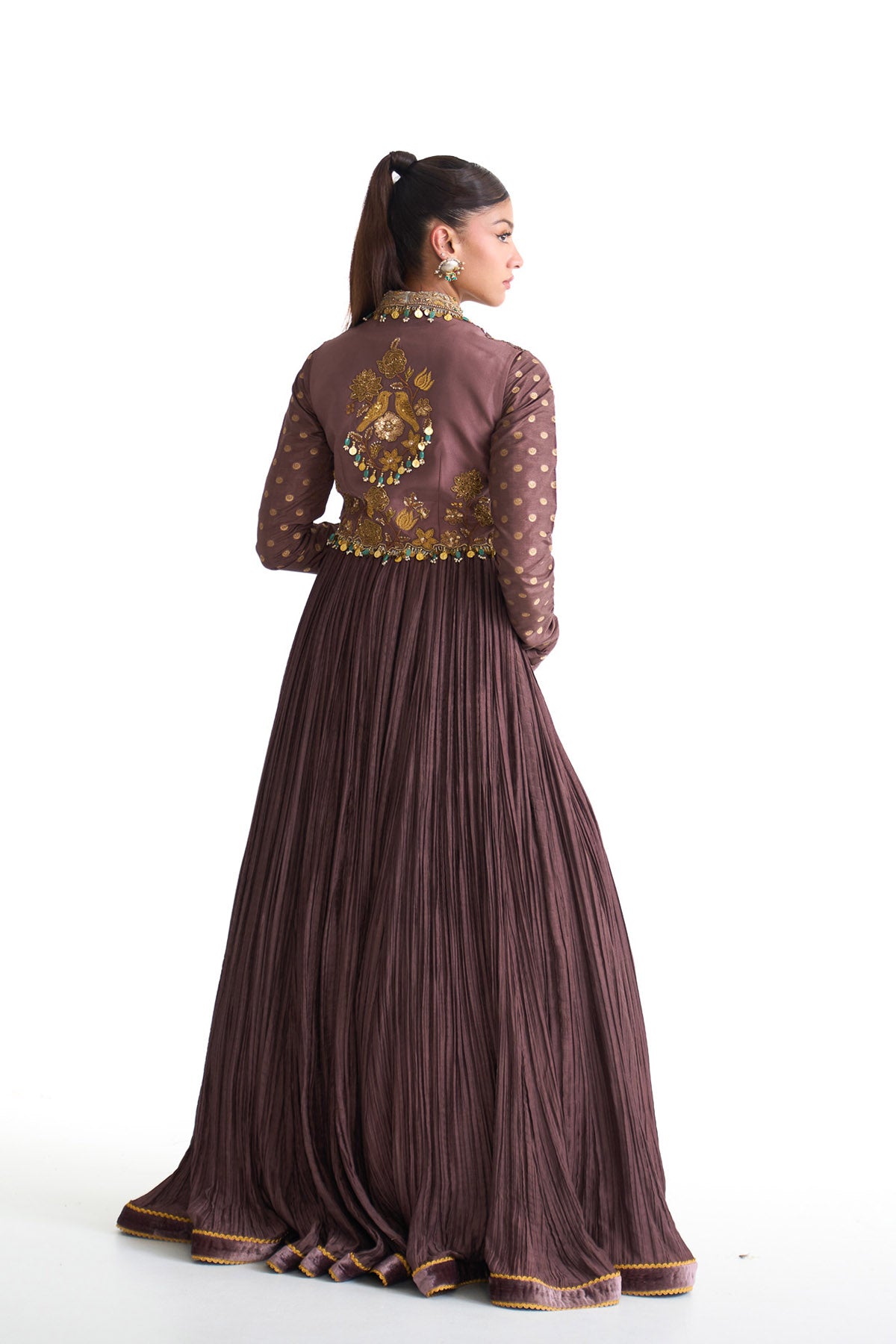 Golden story anarkali set