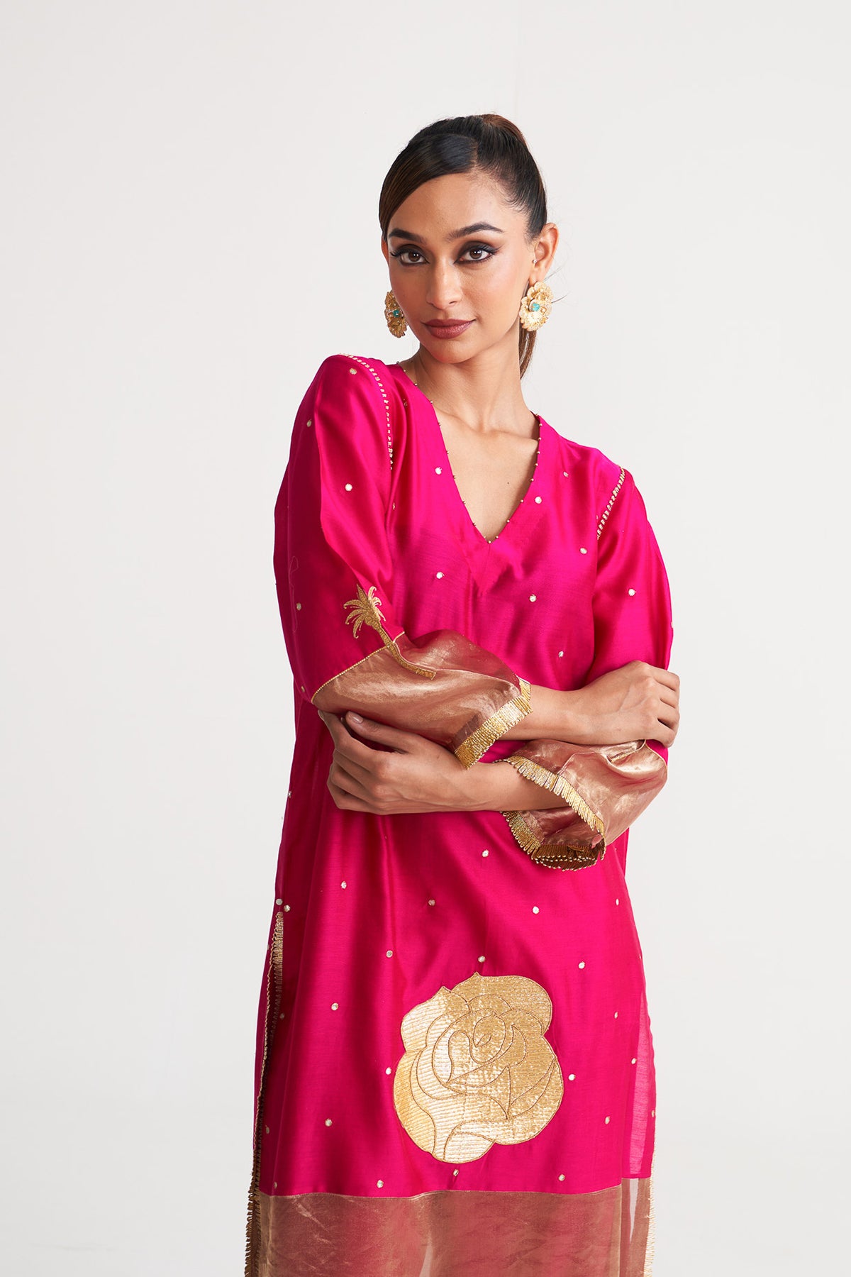 Gota gold kurta set