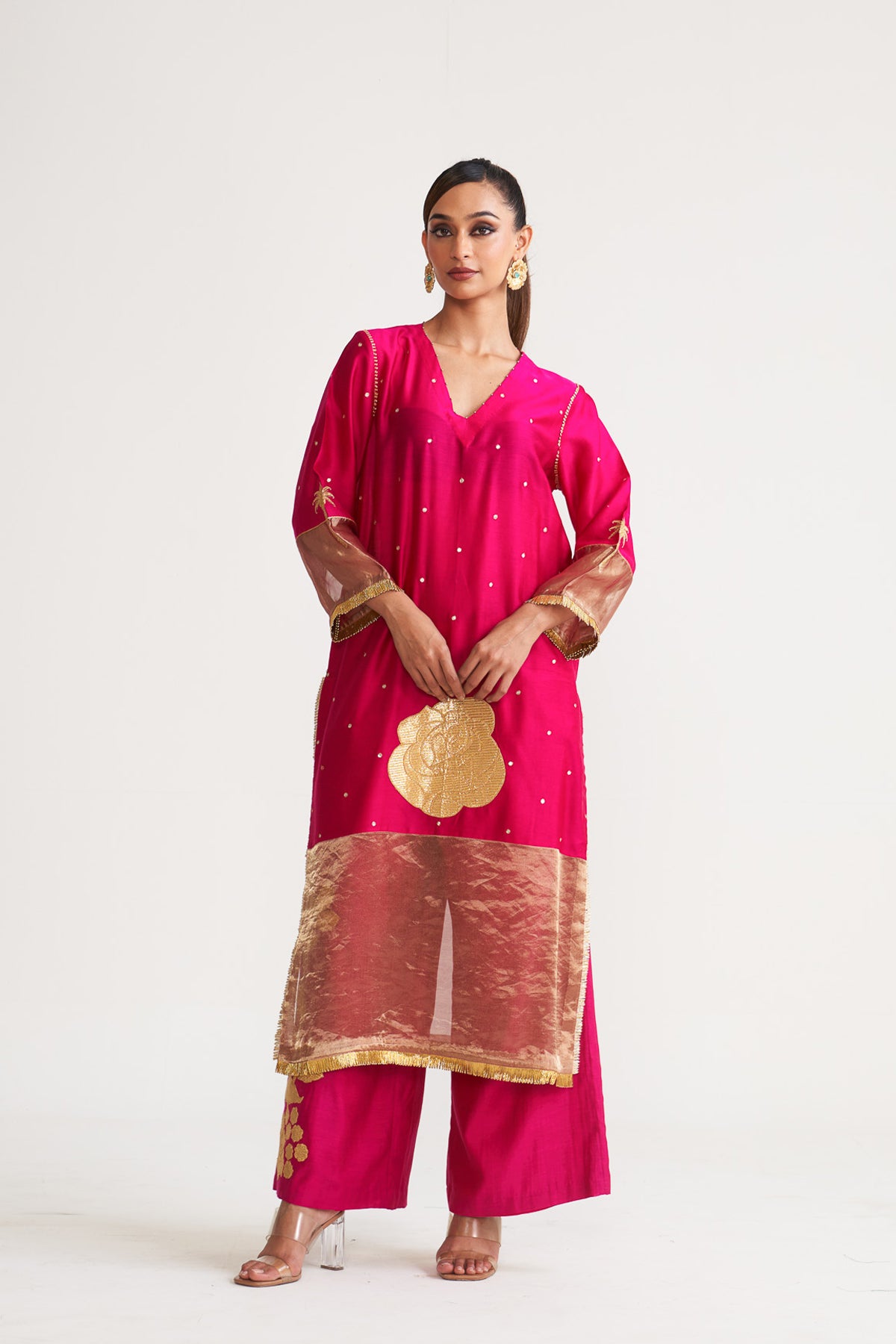 Gota gold kurta set
